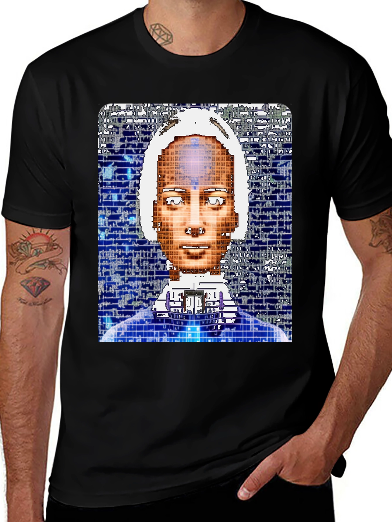 Abstract Humanoid Graphic T-Shirt