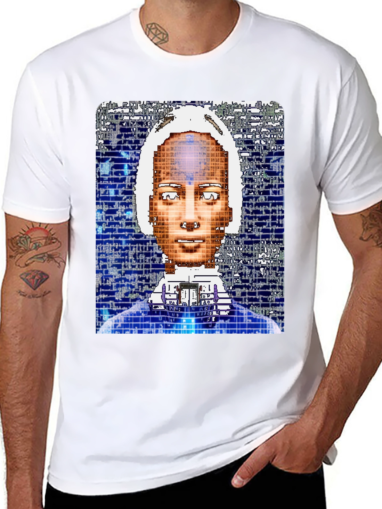 Abstract Humanoid Graphic T-Shirt