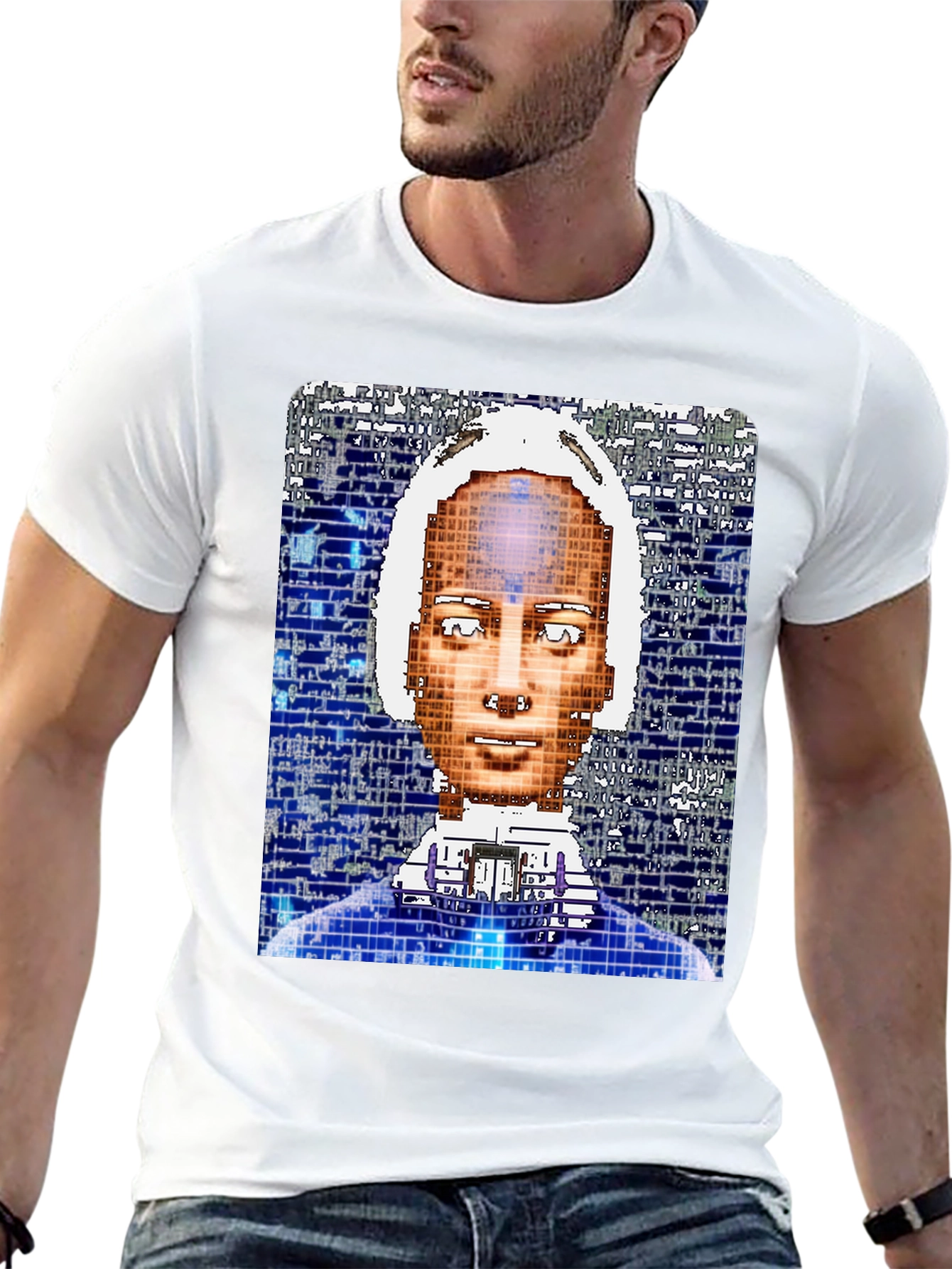 Abstract Humanoid Graphic T-Shirt