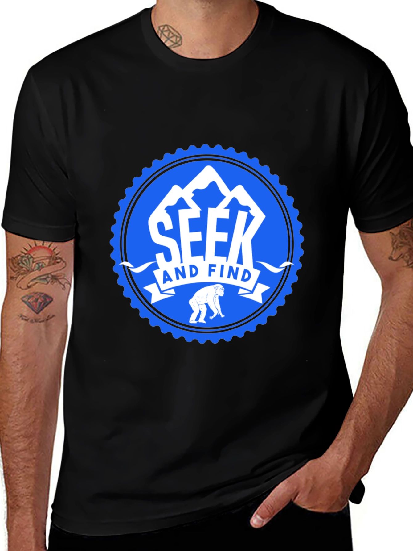 Seek and Find Black T-Shirt