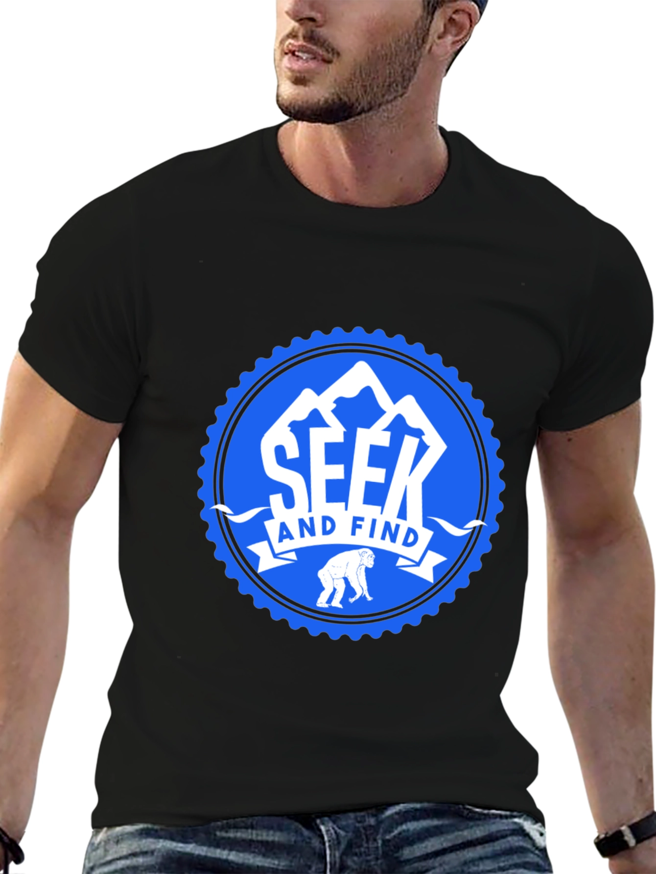 Seek and Find Black T-Shirt