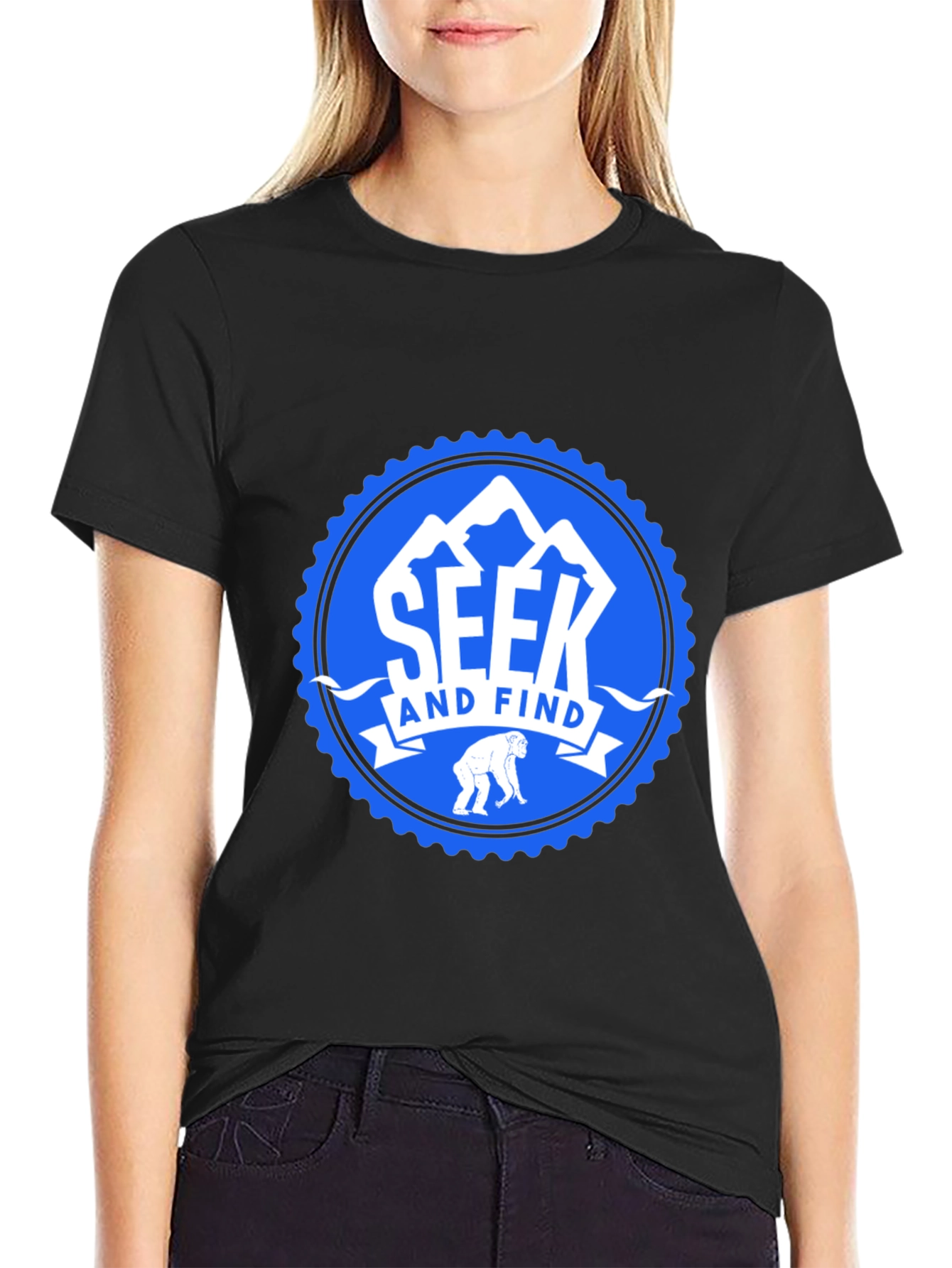 Seek and Find Black T-Shirt