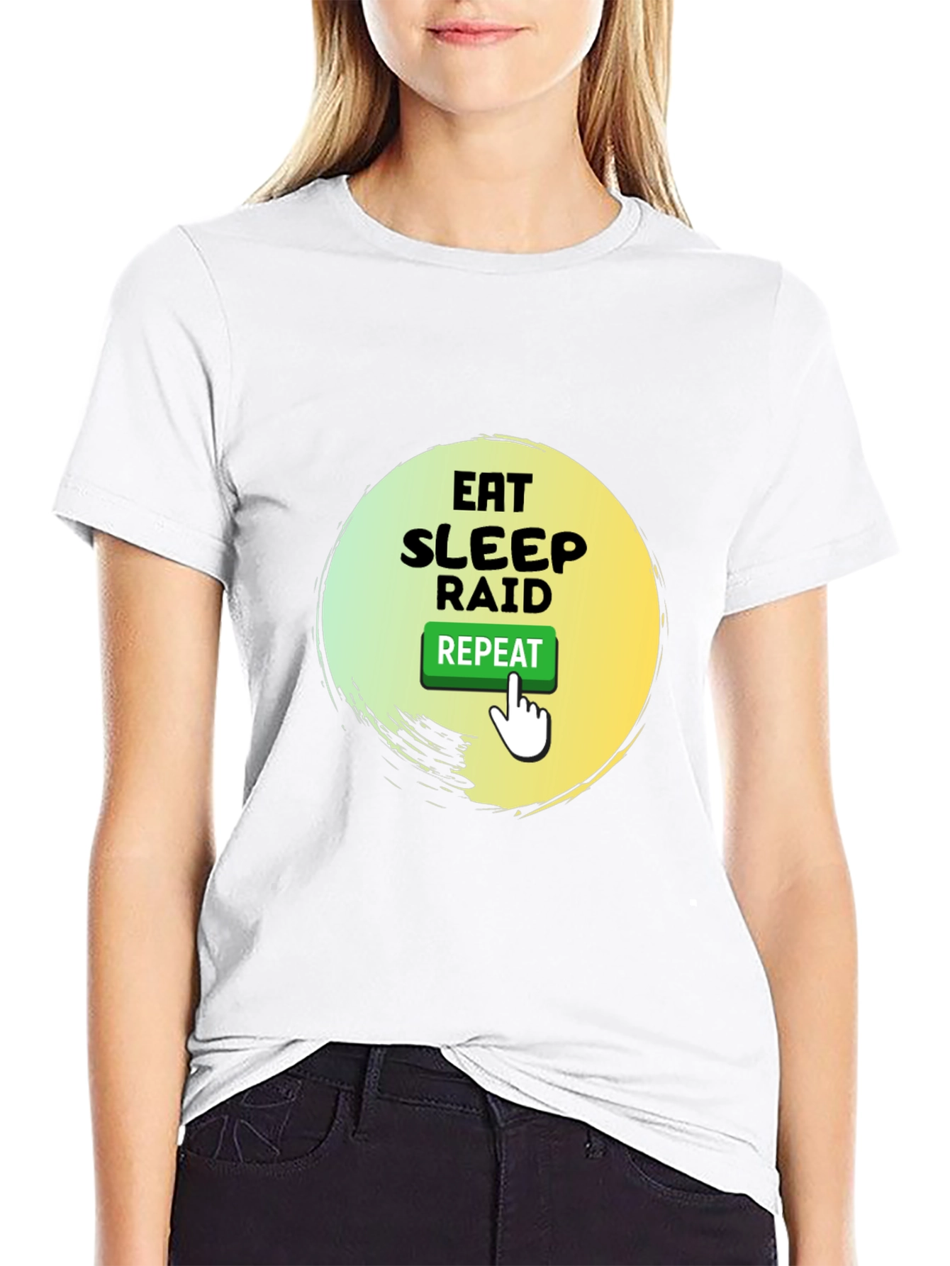 Eat Sleep Raid Repeat Gamer T-Shirt