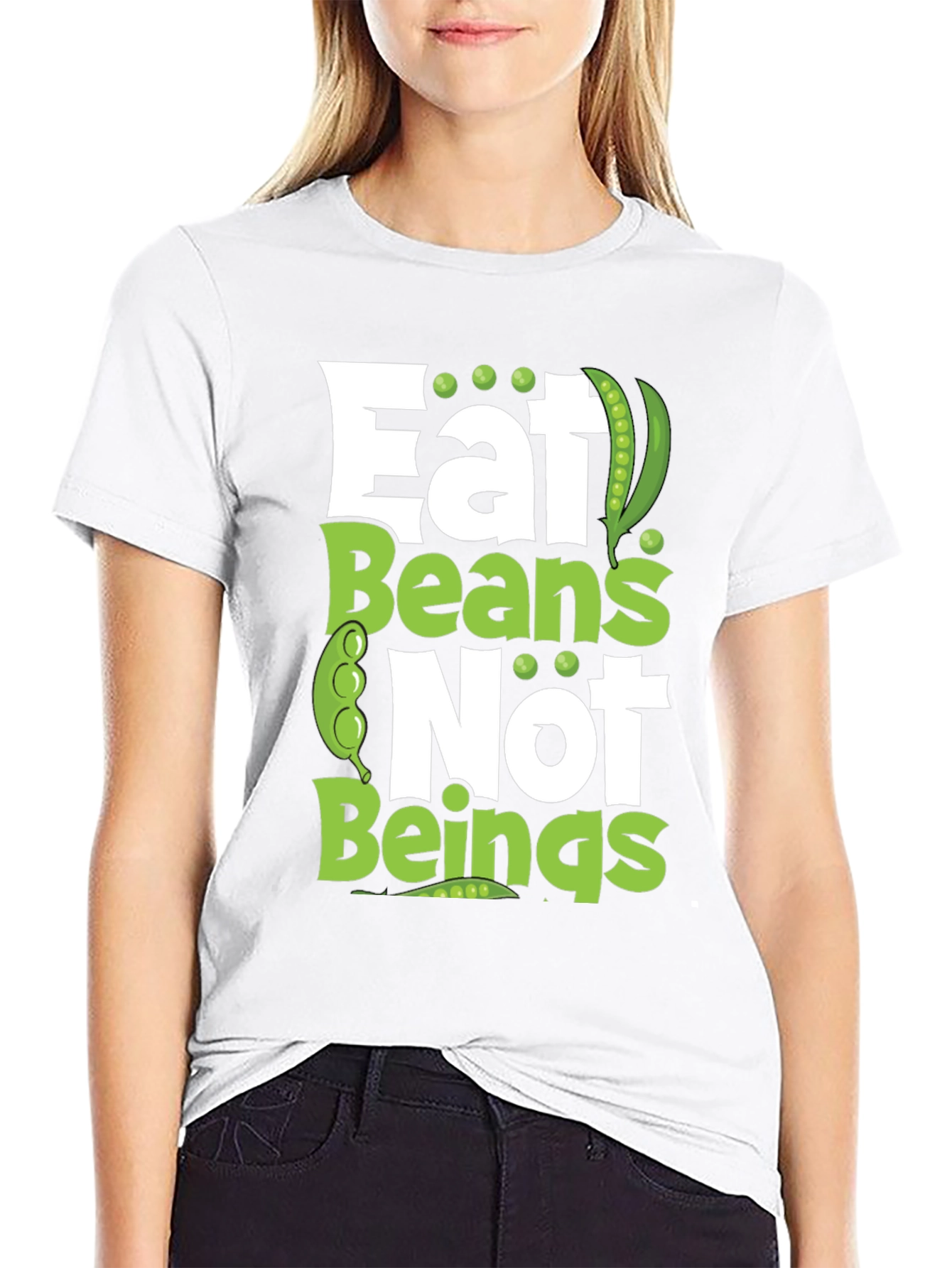 Eat Beans Not Beings Funny Graphic Tee