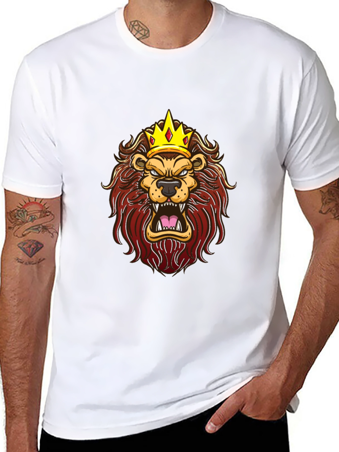 King Lion Graphic Print T-Shirt