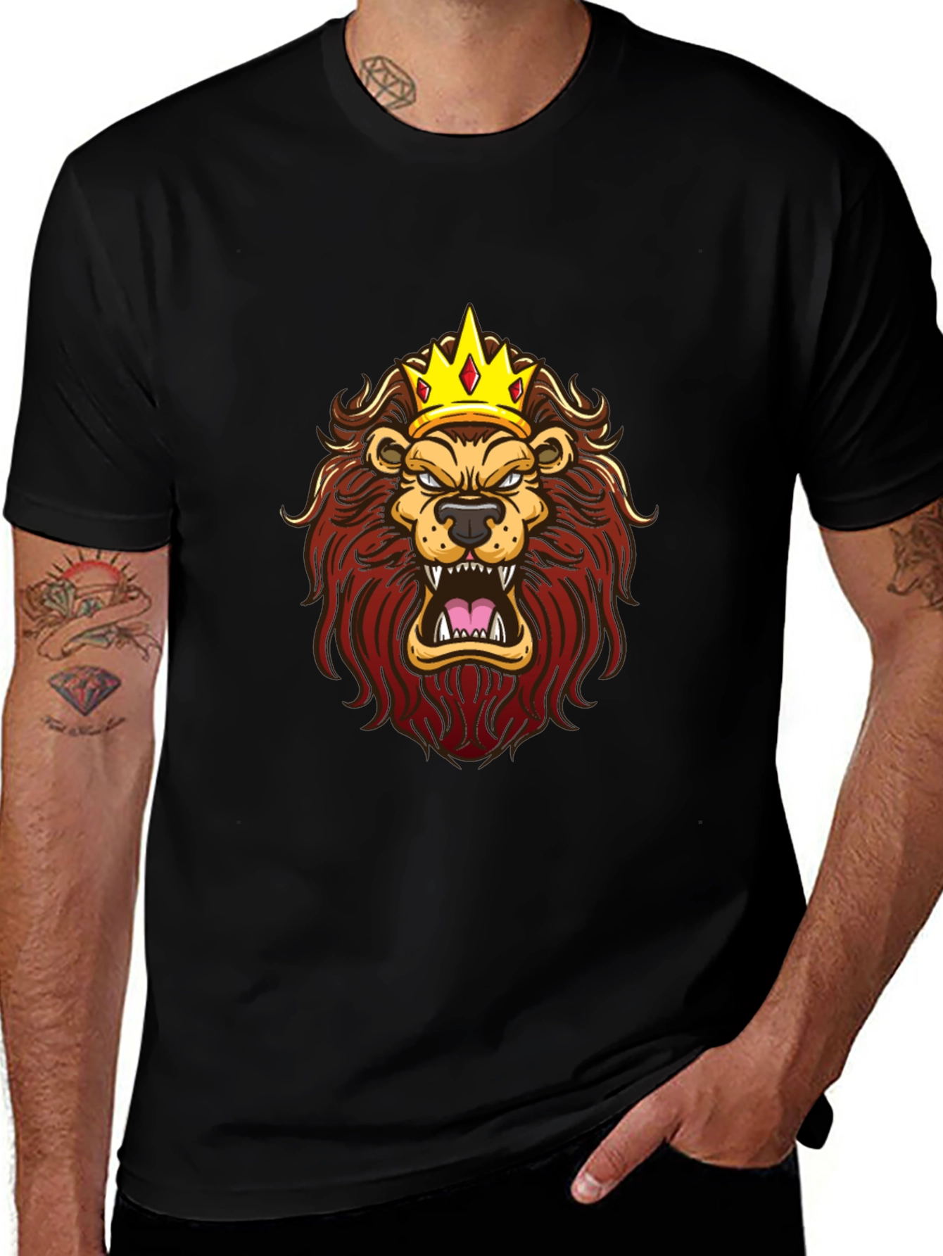 King Lion Graphic Print T-Shirt