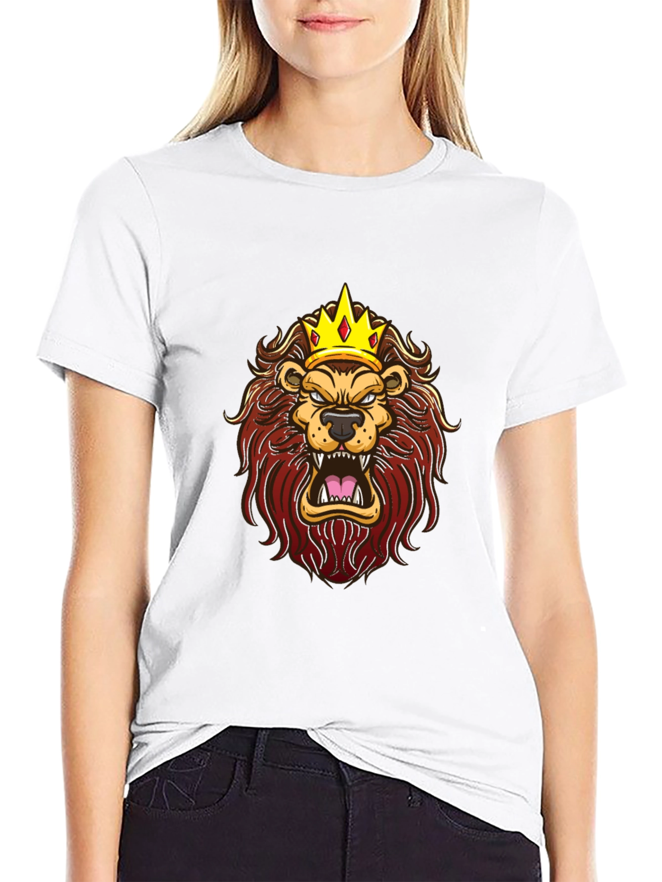 King Lion Graphic Print T-Shirt