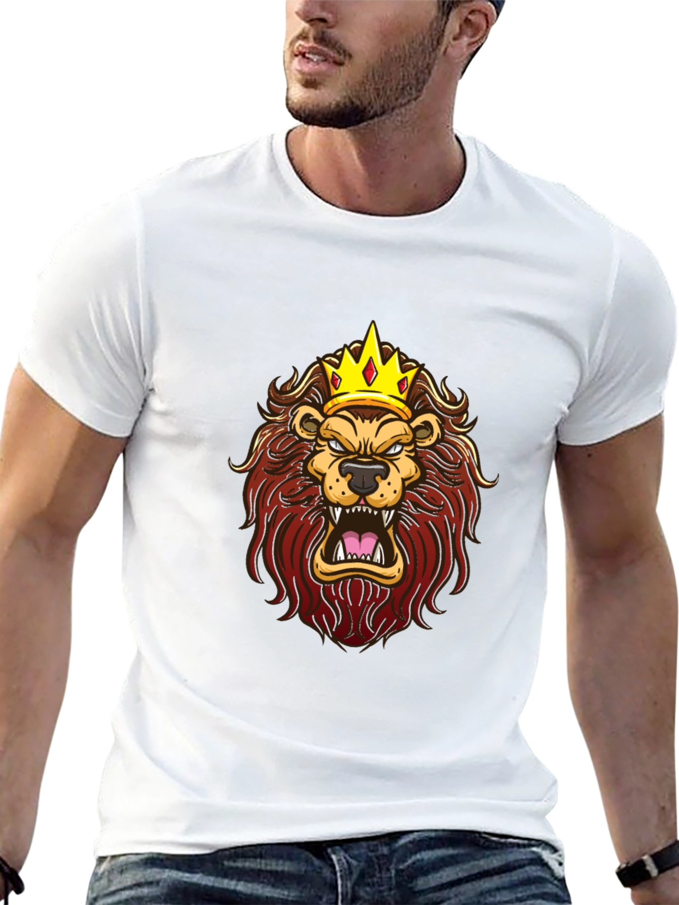 King Lion Graphic Print T-Shirt