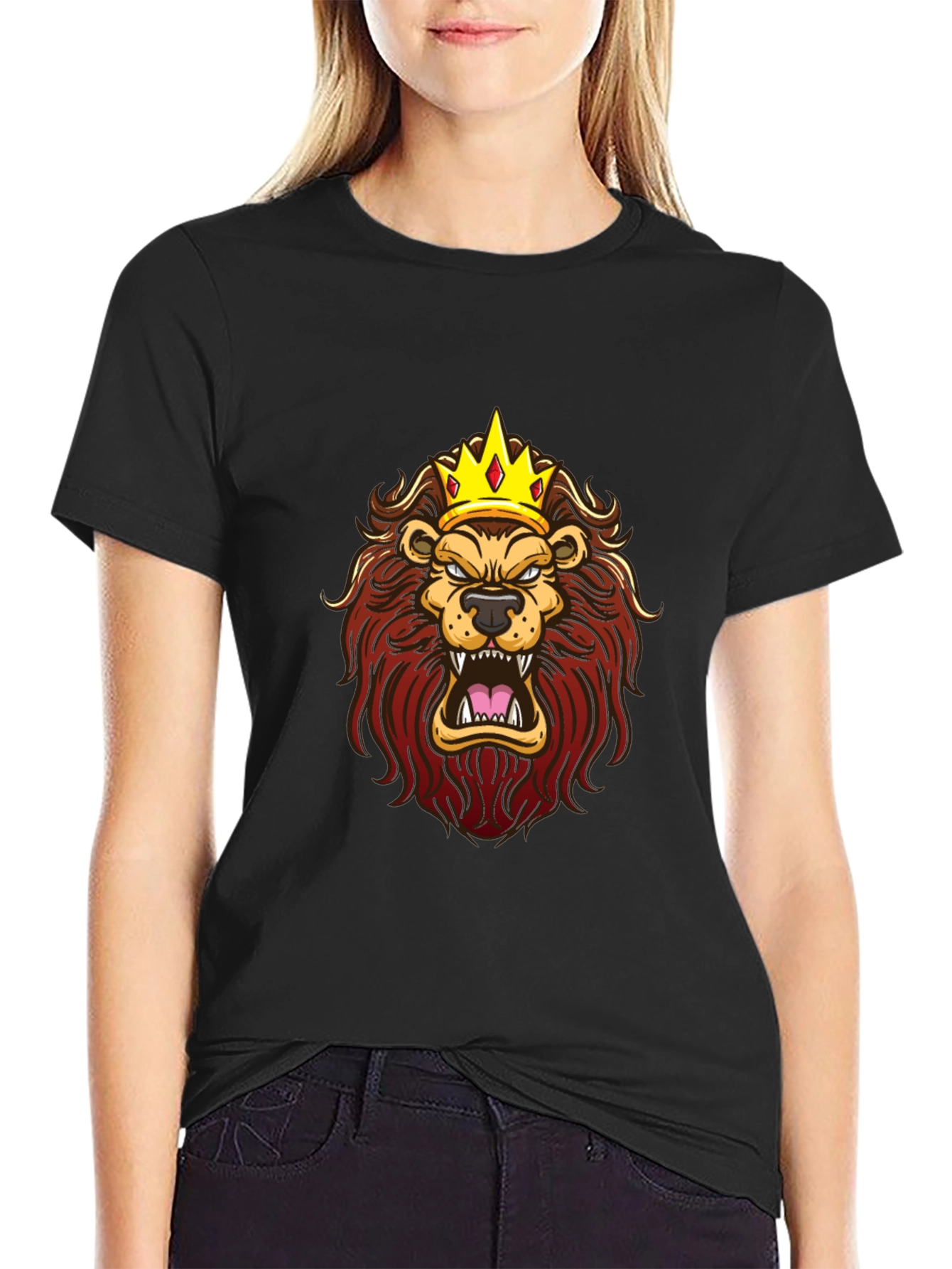 King Lion Graphic Print T-Shirt