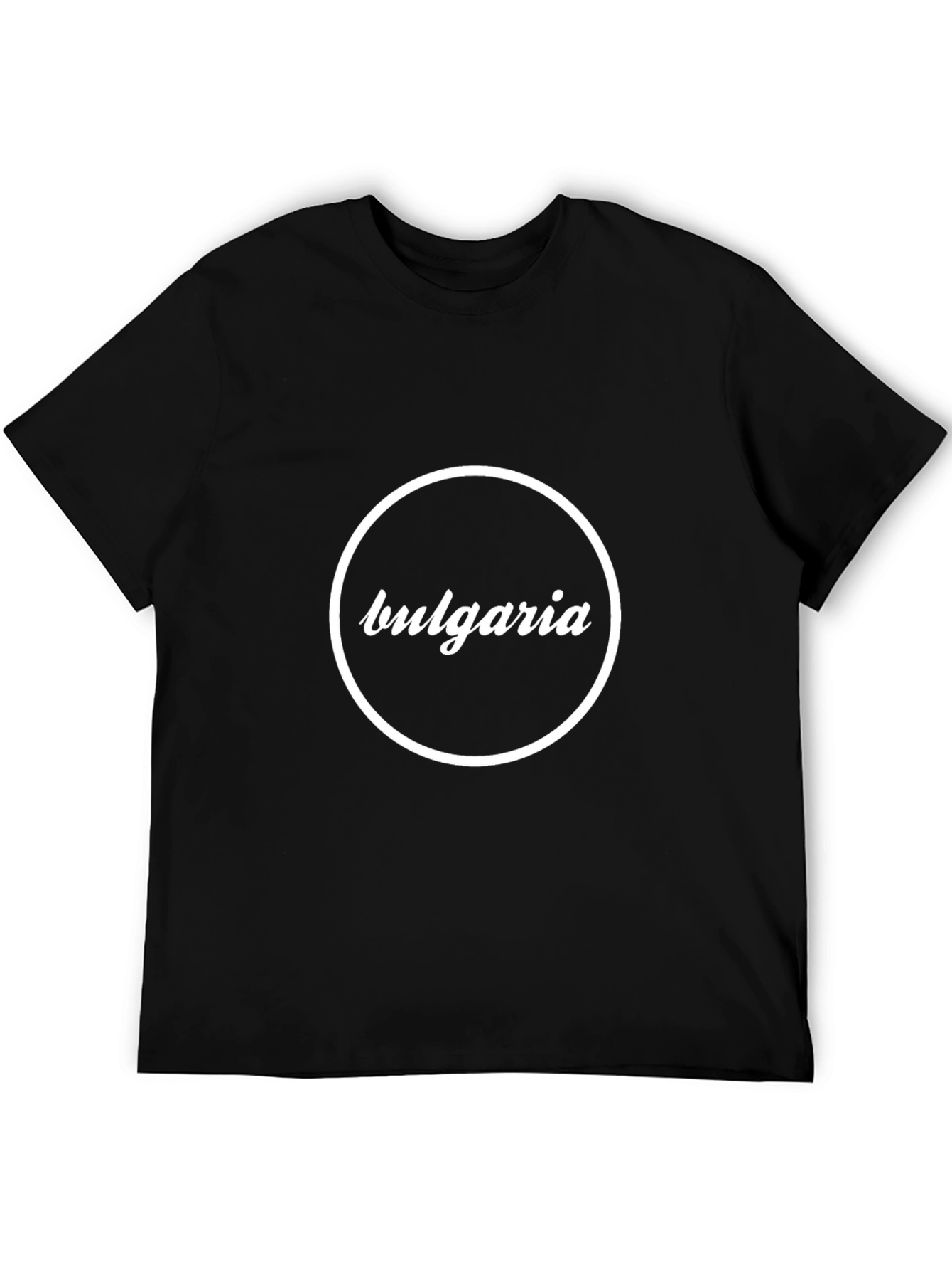 Bulgaria Circle Graphic Black Tee