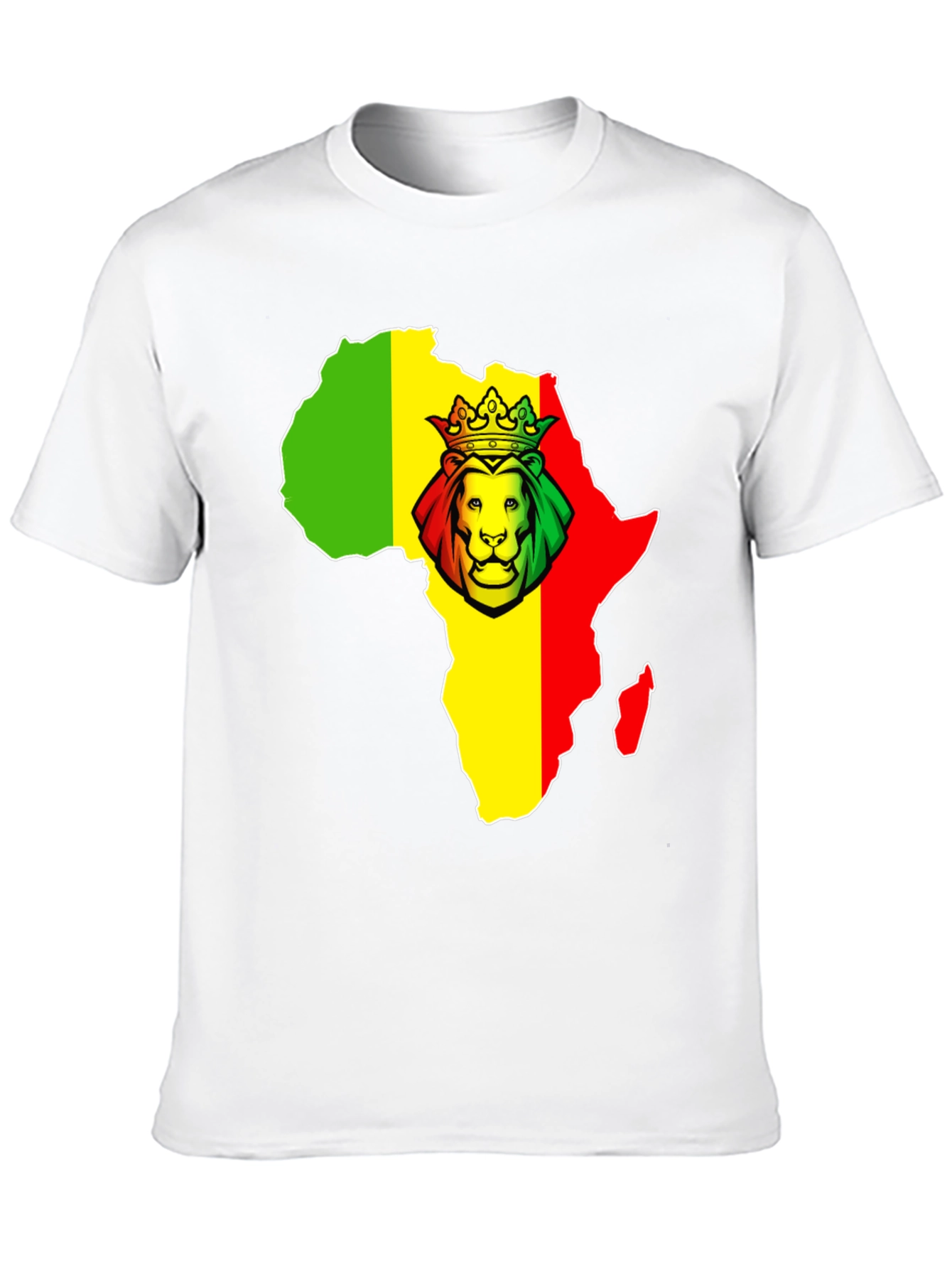 Rasta Africa Map Lion T-Shirt