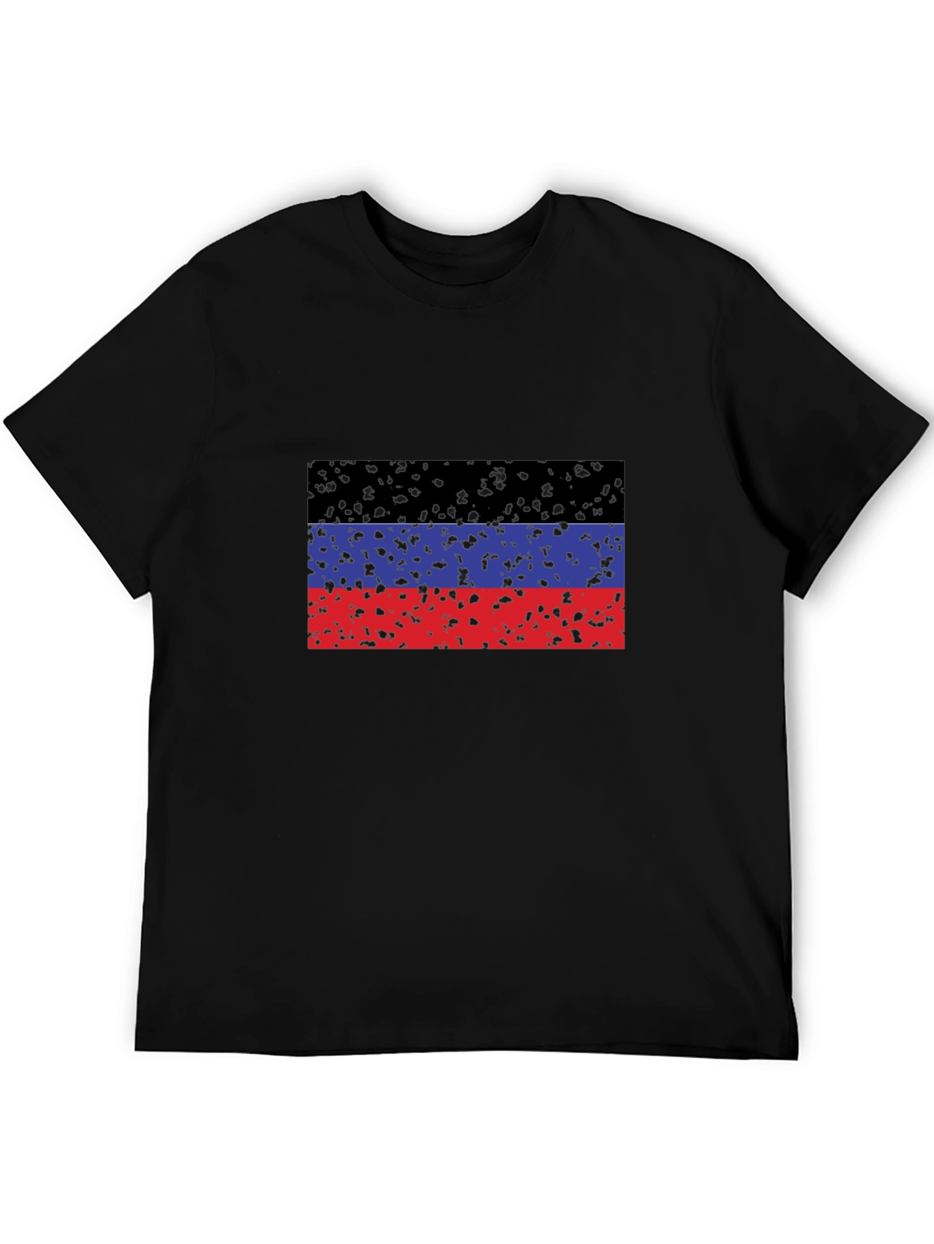 Donetsk Flag T-Shirt - Black Crew Neck Tee