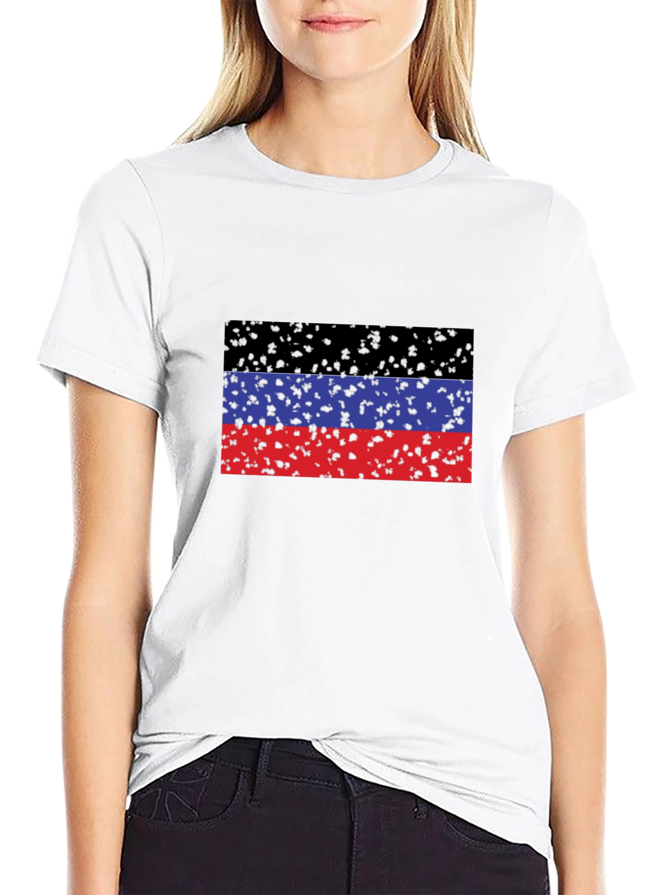 Donetsk Flag T-Shirt - Black Crew Neck Tee