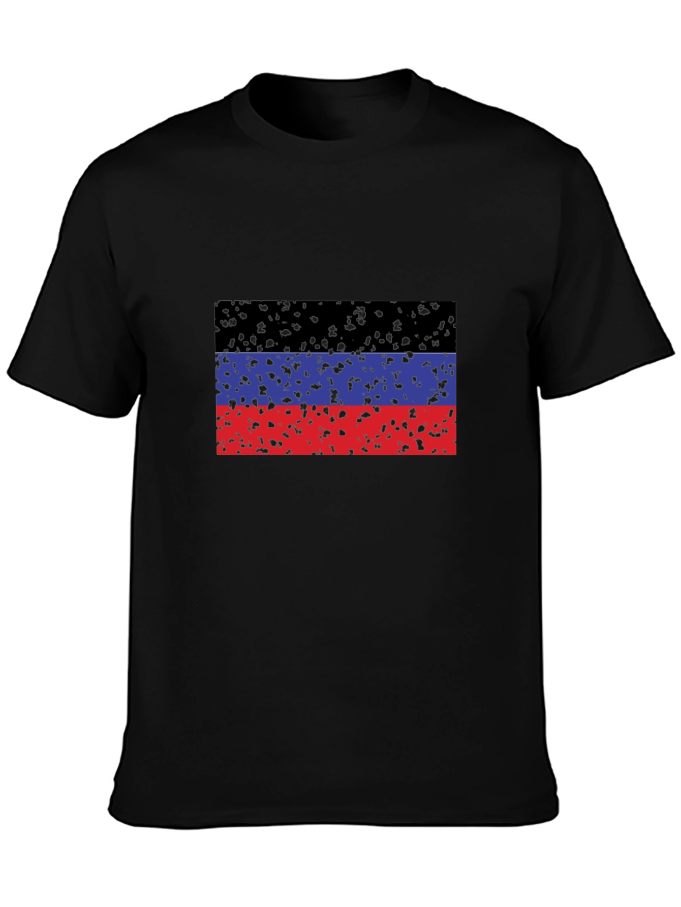 Donetsk Flag T-Shirt - Black Crew Neck Tee