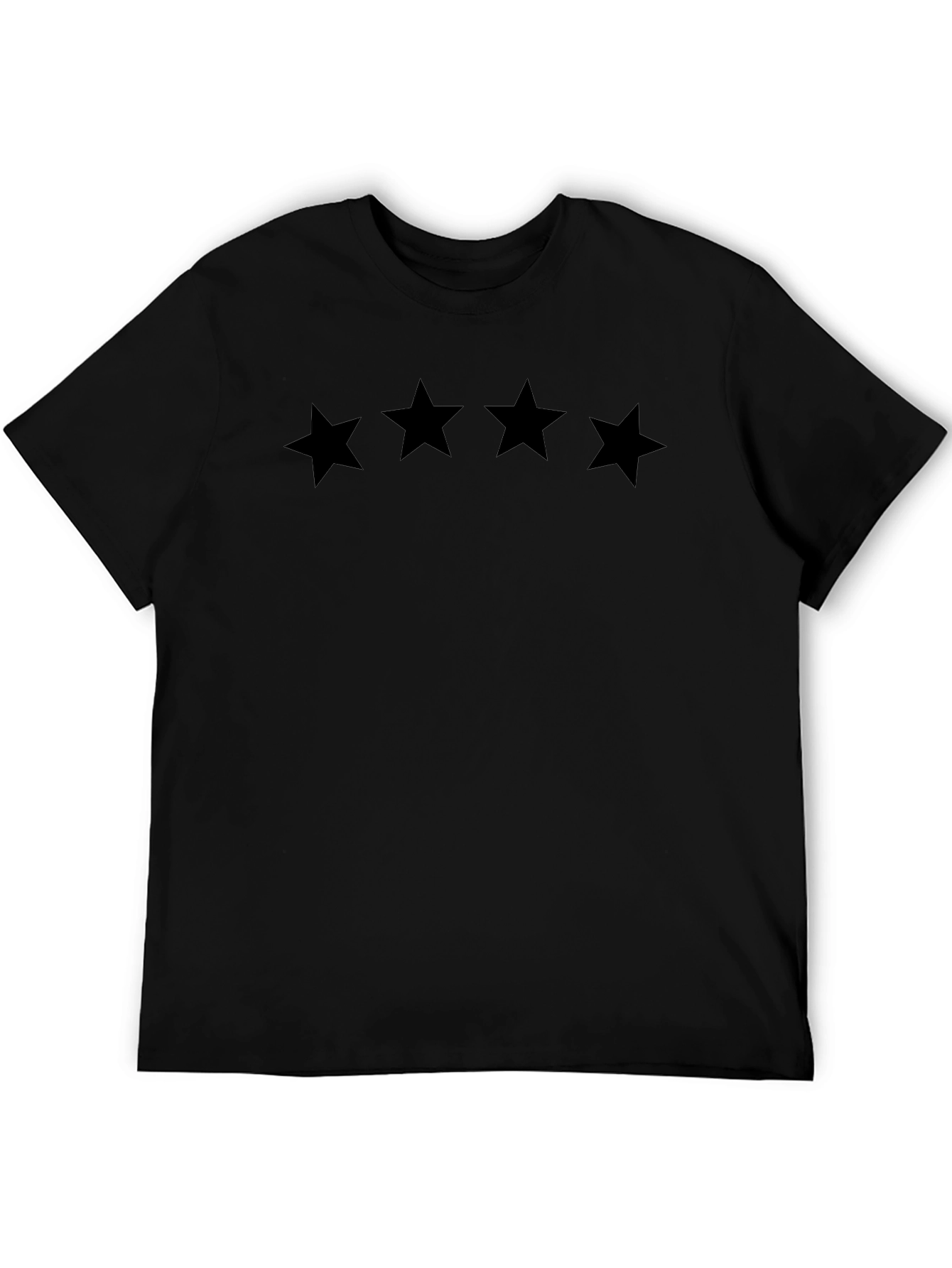 4 Star Graphic Tee - Mens Black Casual T-Shirt