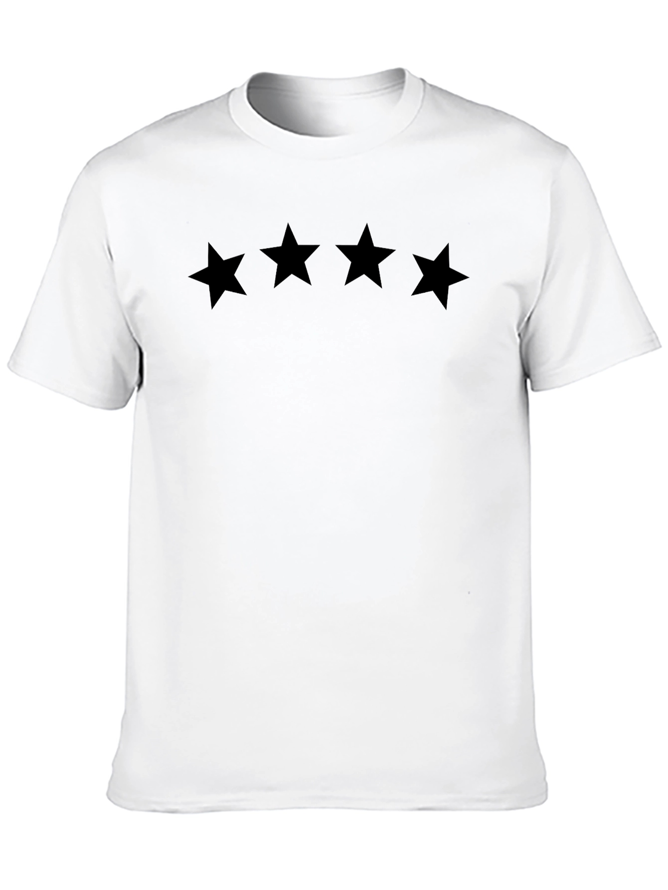 4 Star Graphic Tee - Mens Black Casual T-Shirt