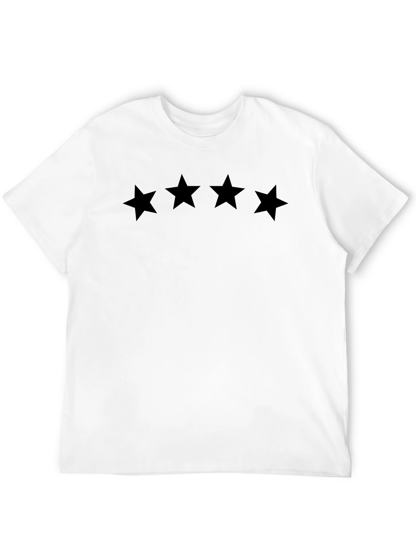 4 Star Graphic Tee - Mens Black Casual T-Shirt
