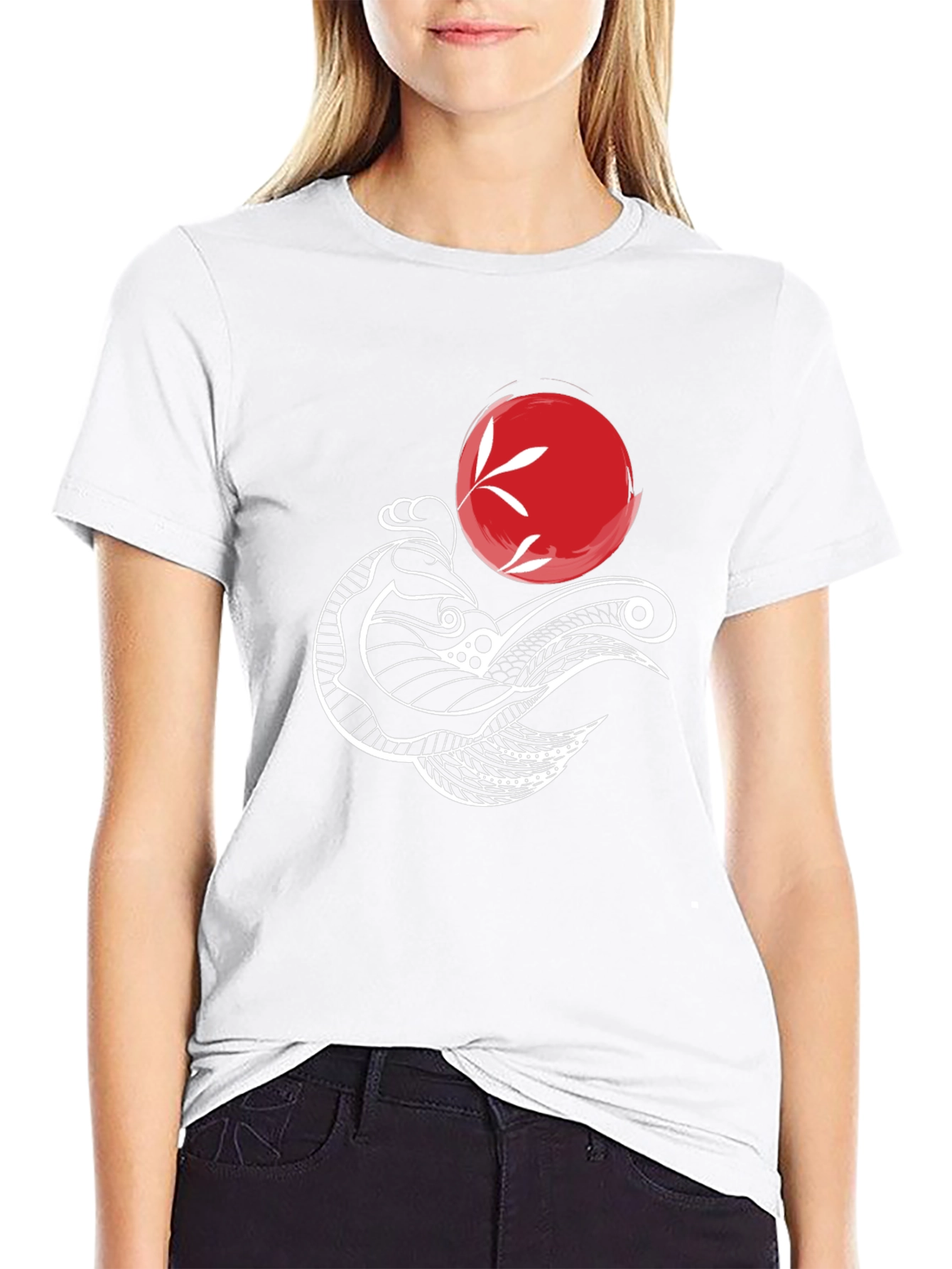 Koi Fish Graphic Tee - Artistic Black T-Shirt