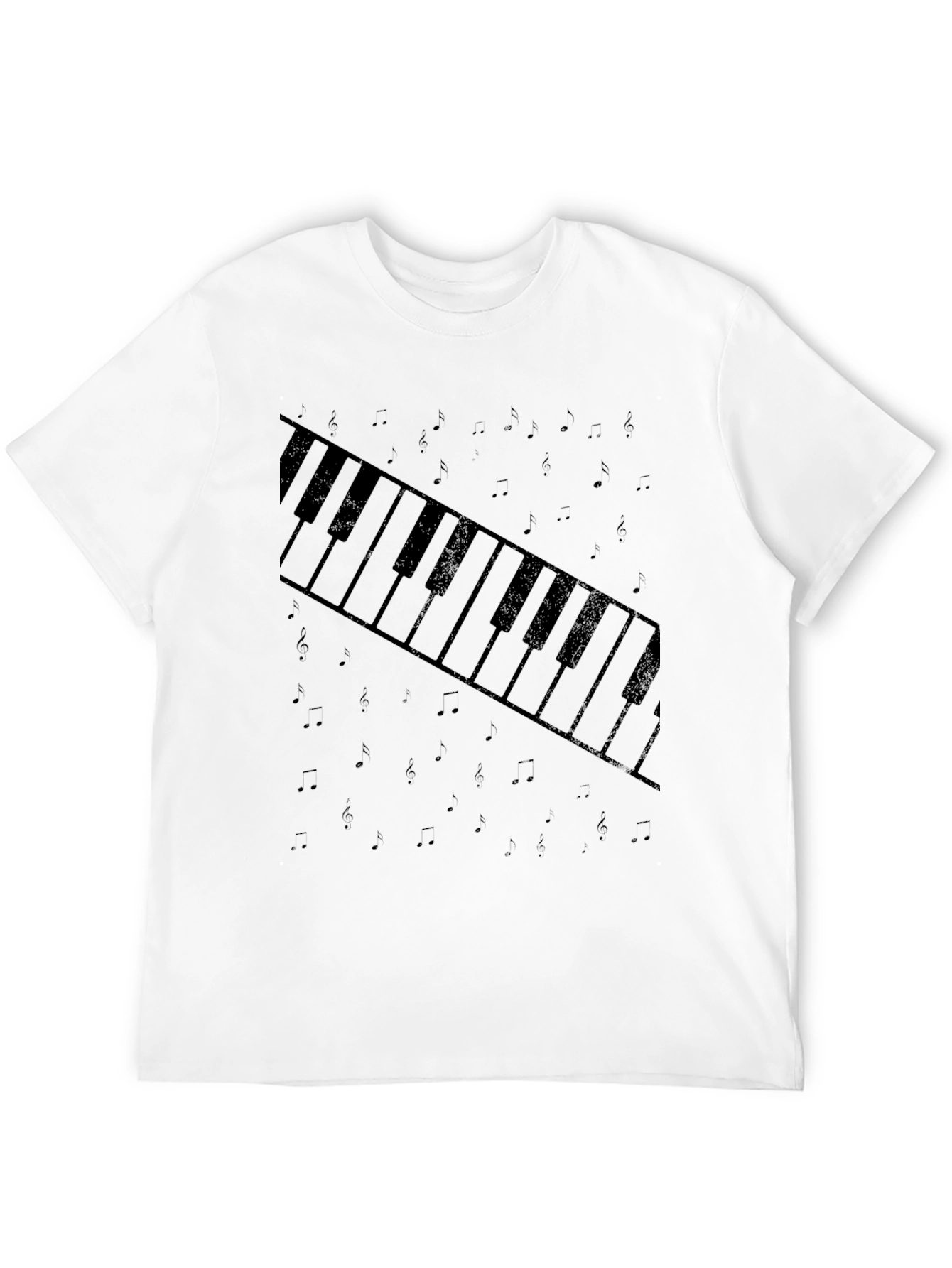 Piano Keys Graphic Tee - Stylish Music Lover T-Shirt