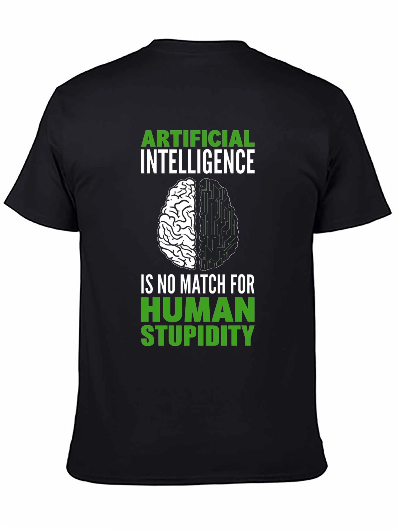 Artificial Intelligence vs Human Stupidity Graphic T-Shirt