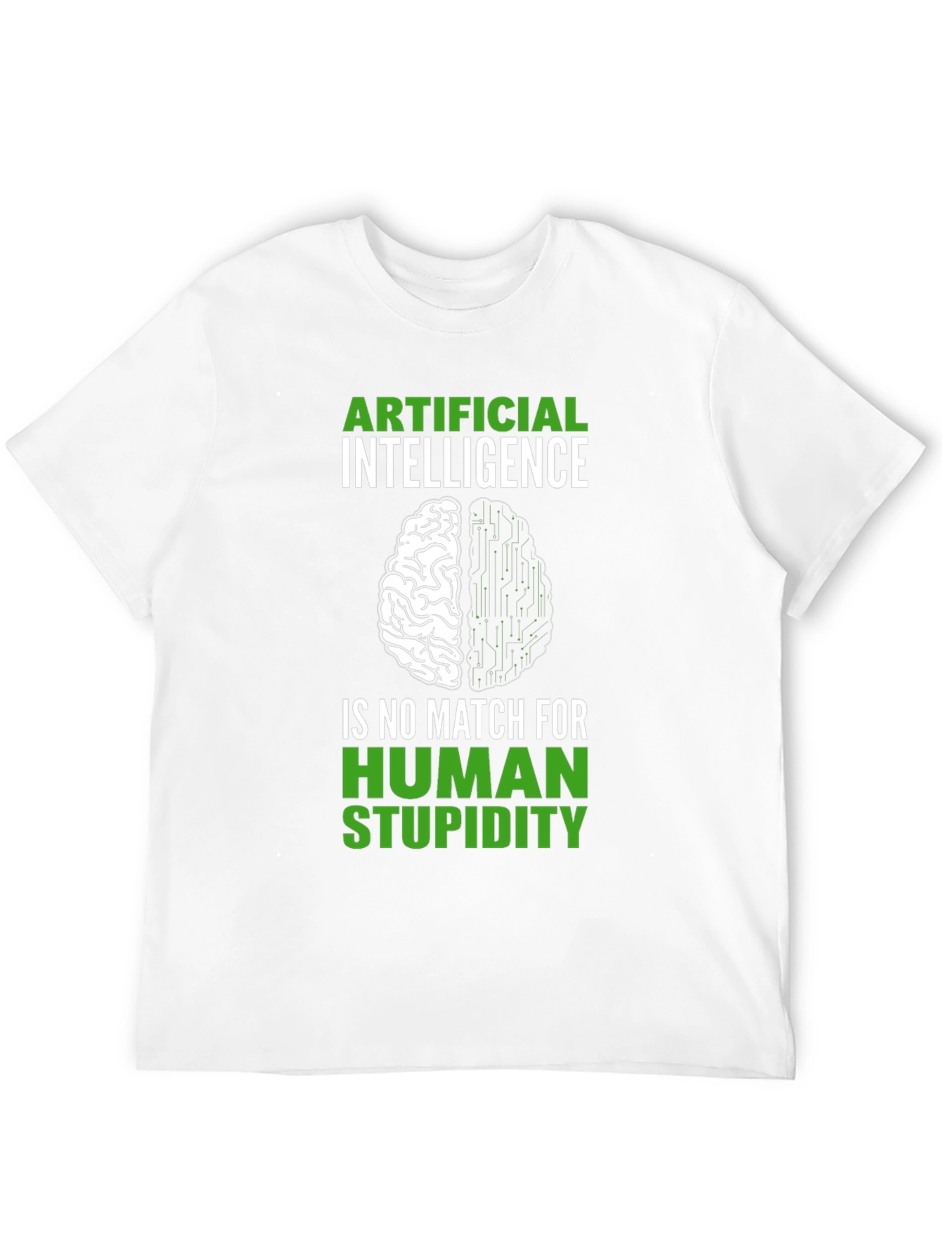 Artificial Intelligence vs Human Stupidity Graphic T-Shirt