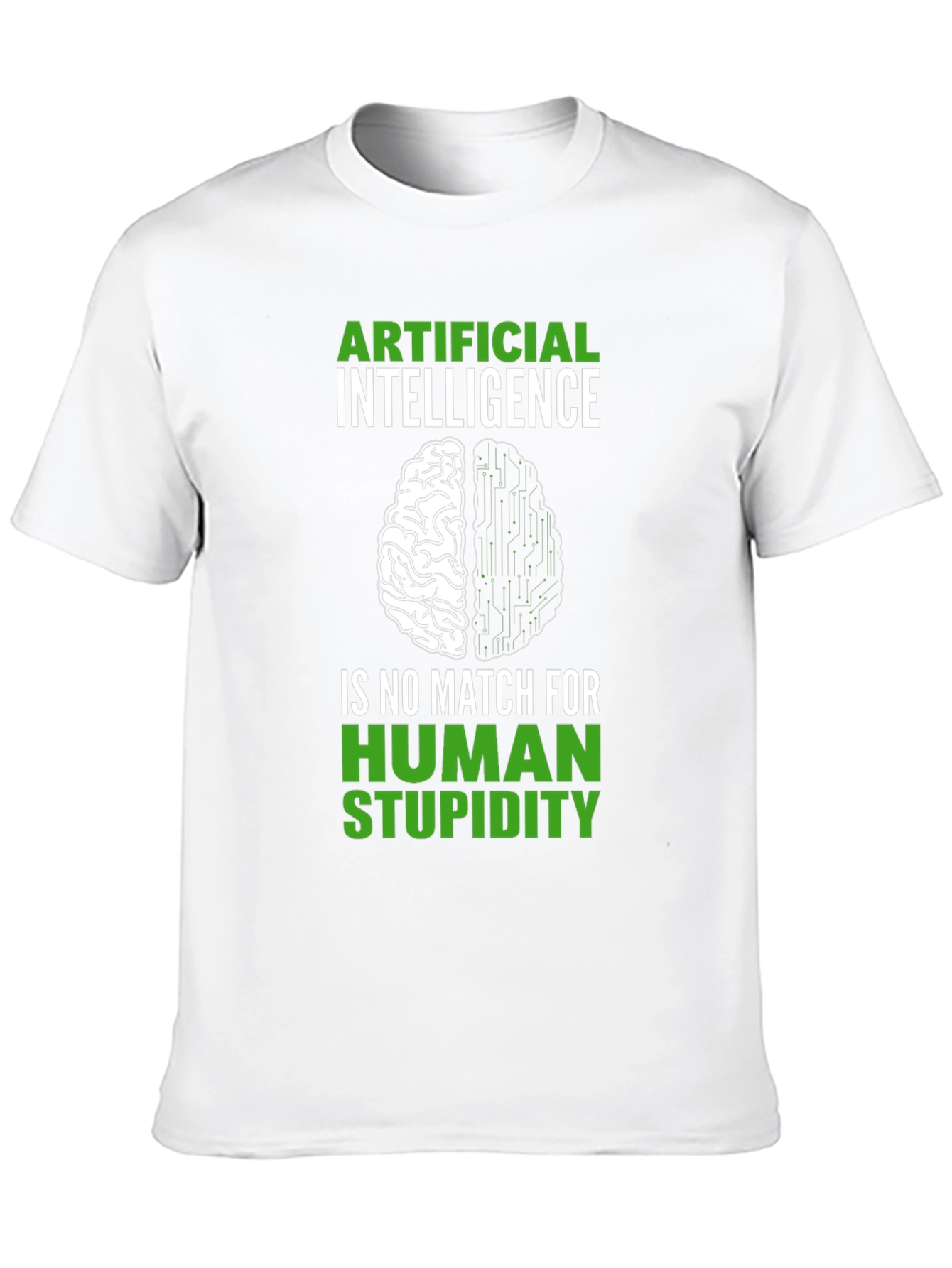 Artificial Intelligence vs Human Stupidity Graphic T-Shirt