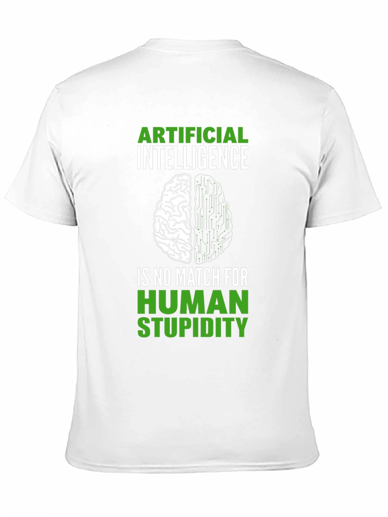 Artificial Intelligence vs Human Stupidity Graphic T-Shirt