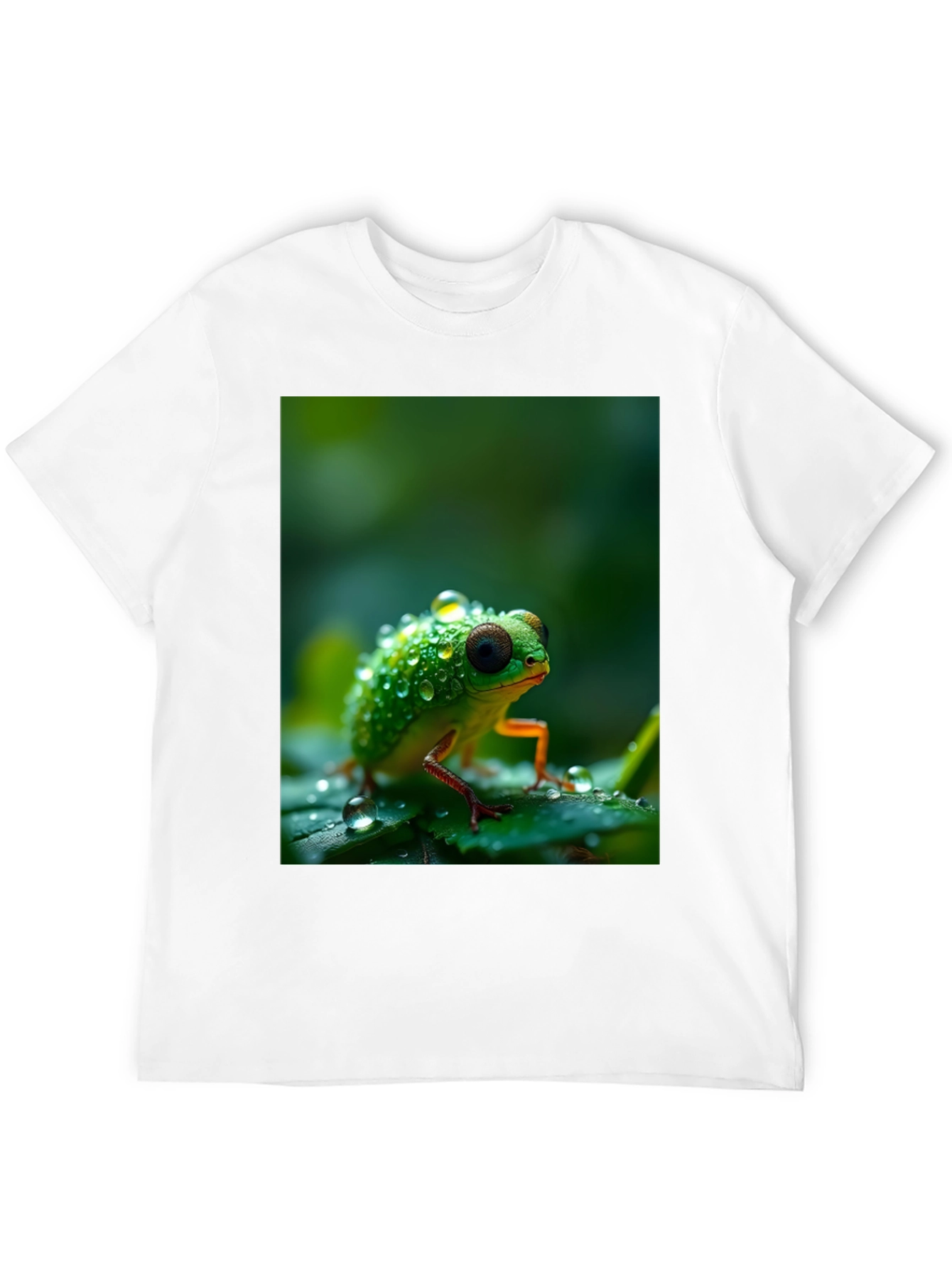 Froggy Tee: Dewy Amphibian Graphic T-Shirt