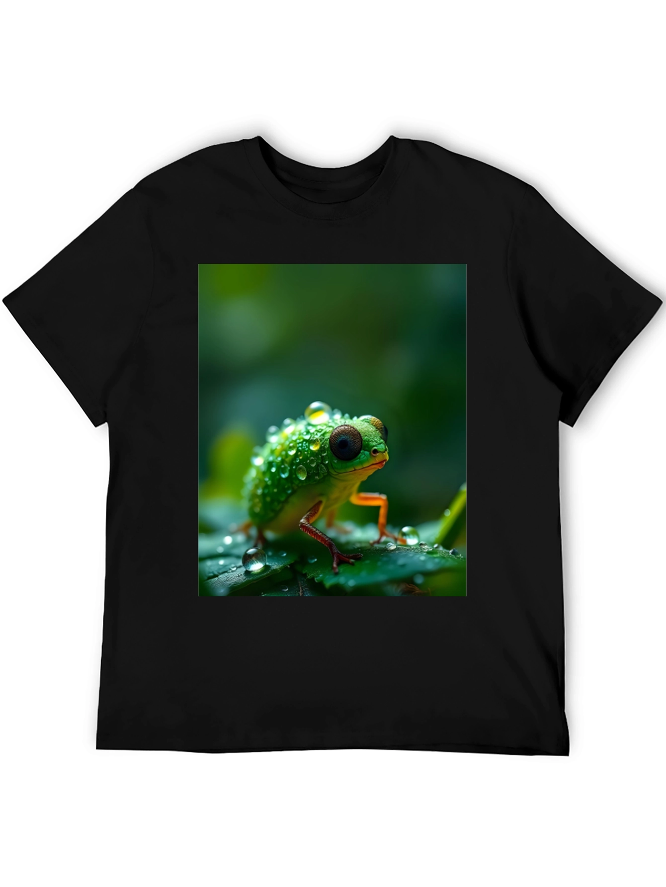 Froggy Tee: Dewy Amphibian Graphic T-Shirt