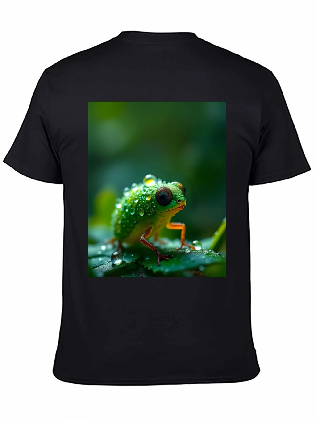 Froggy Tee: Dewy Amphibian Graphic T-Shirt