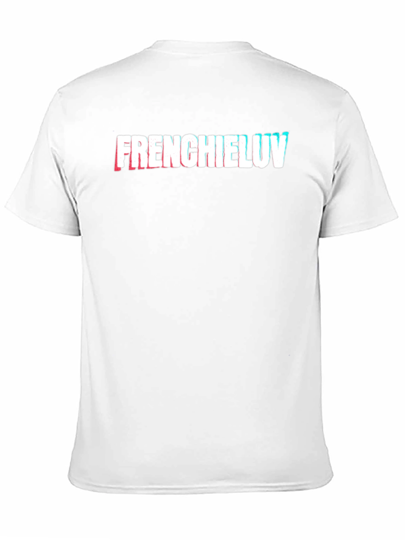 Frenchieluv Graphic Tee - Trendy Glitch Effect