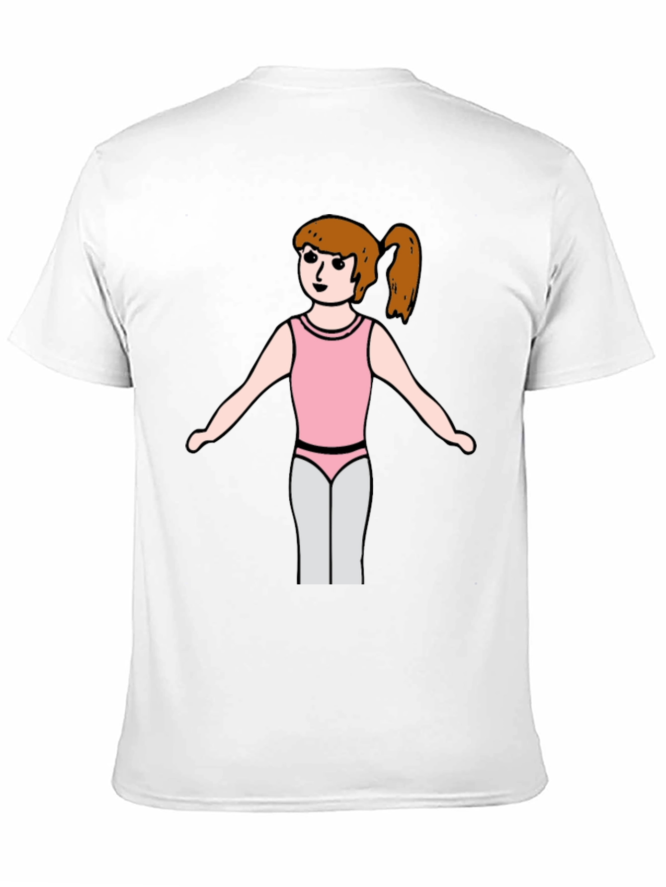 Girl Gymnast T-Shirt - Black Cotton Tee