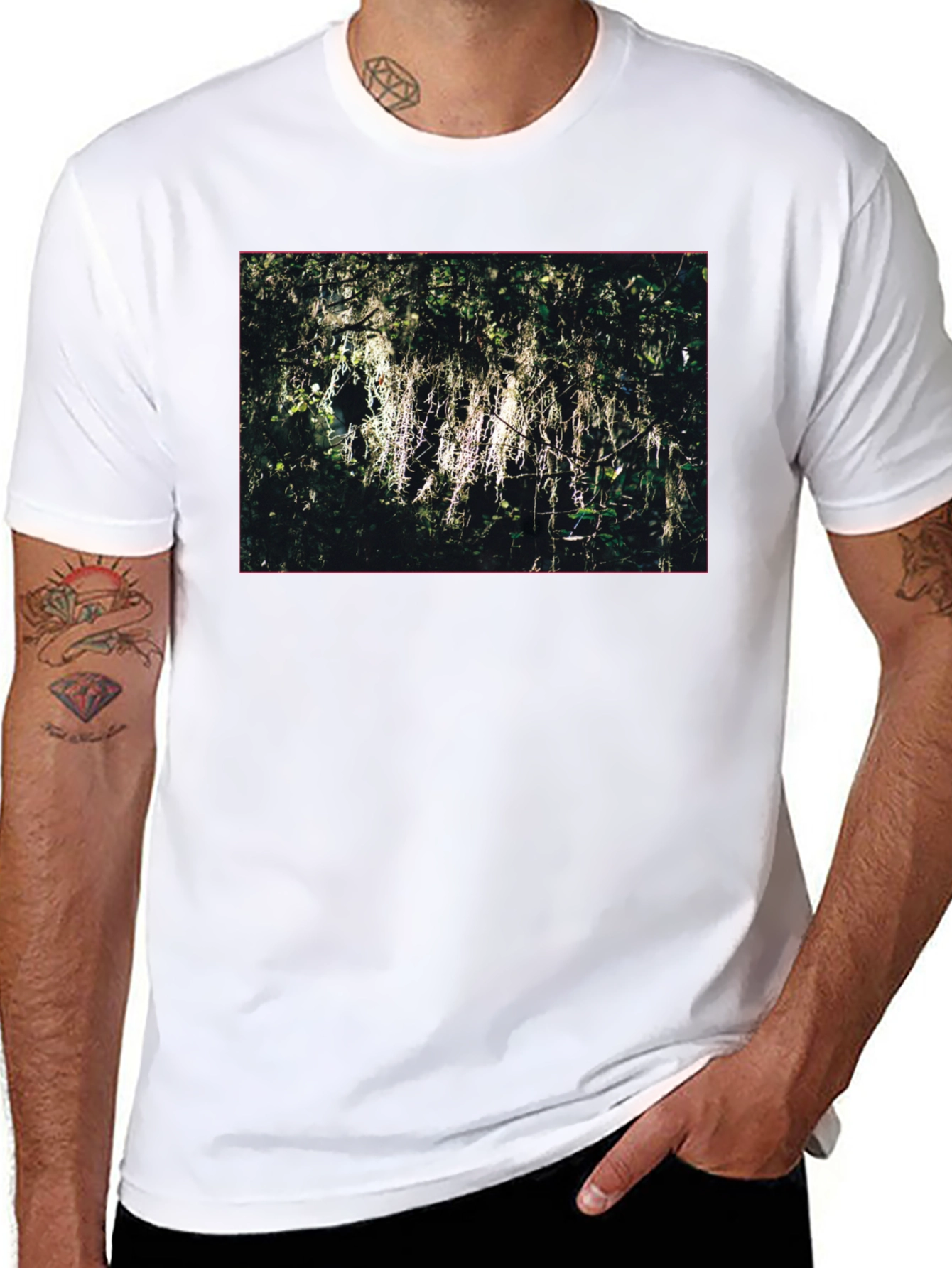 Natures Tapestry Black Tee