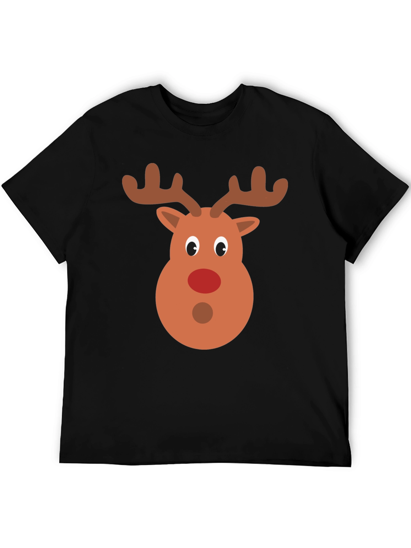 Festive Reindeer Graphic Tee - Holiday Cheer