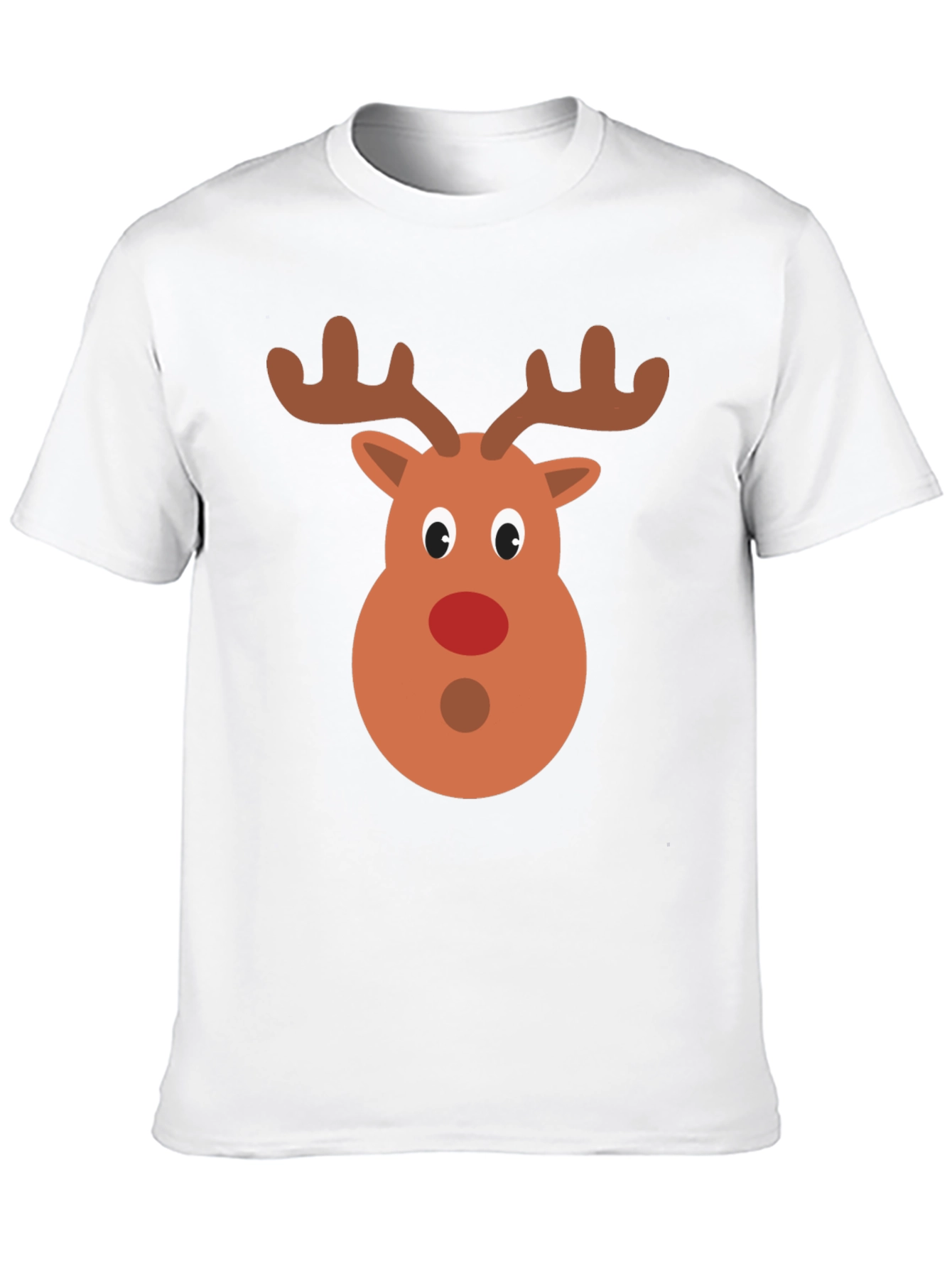 Festive Reindeer Graphic Tee - Holiday Cheer