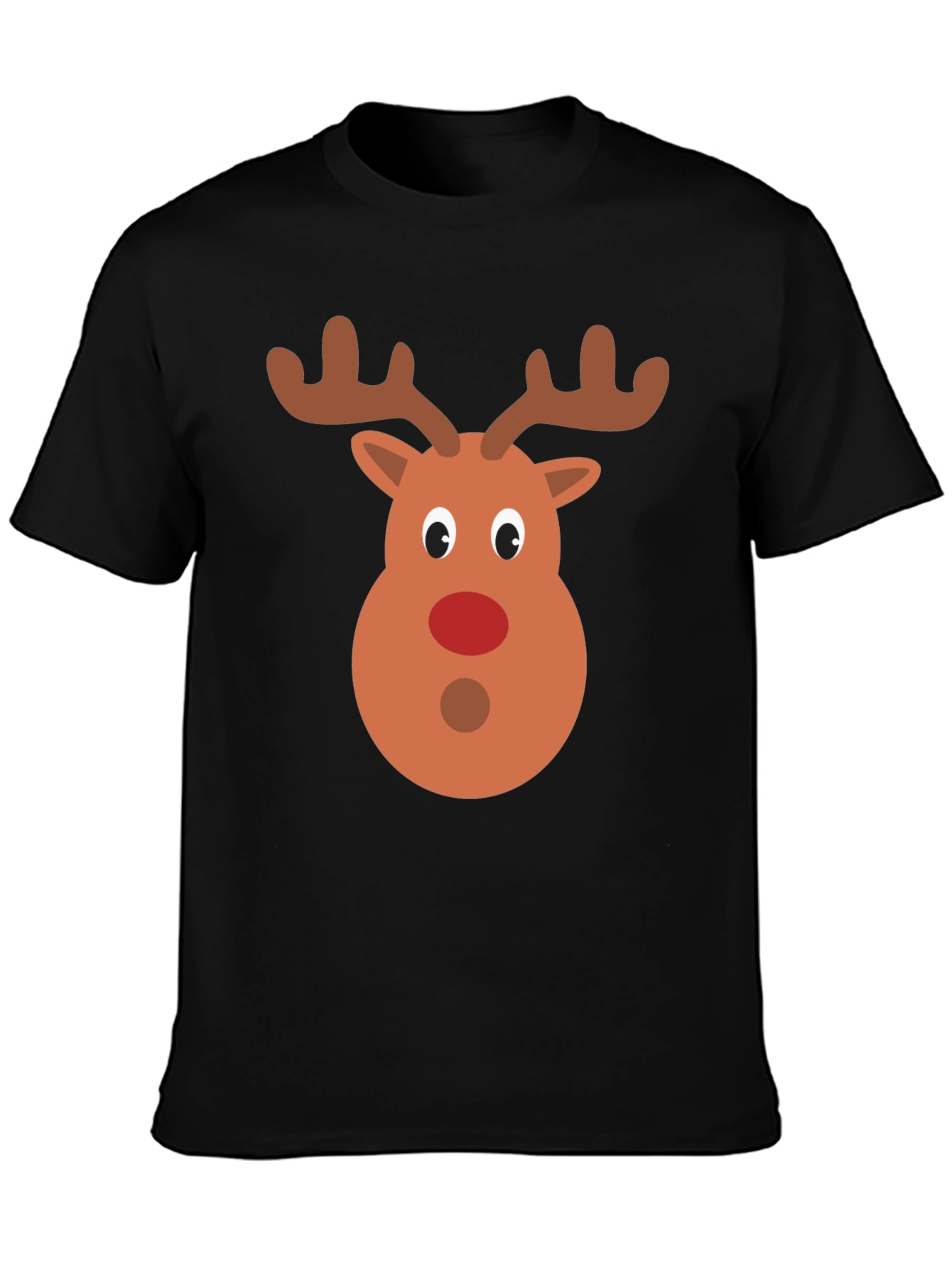 Festive Reindeer Graphic Tee - Holiday Cheer