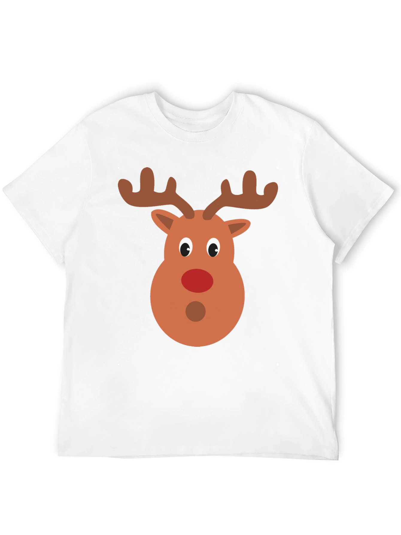 Festive Reindeer Graphic Tee - Holiday Cheer