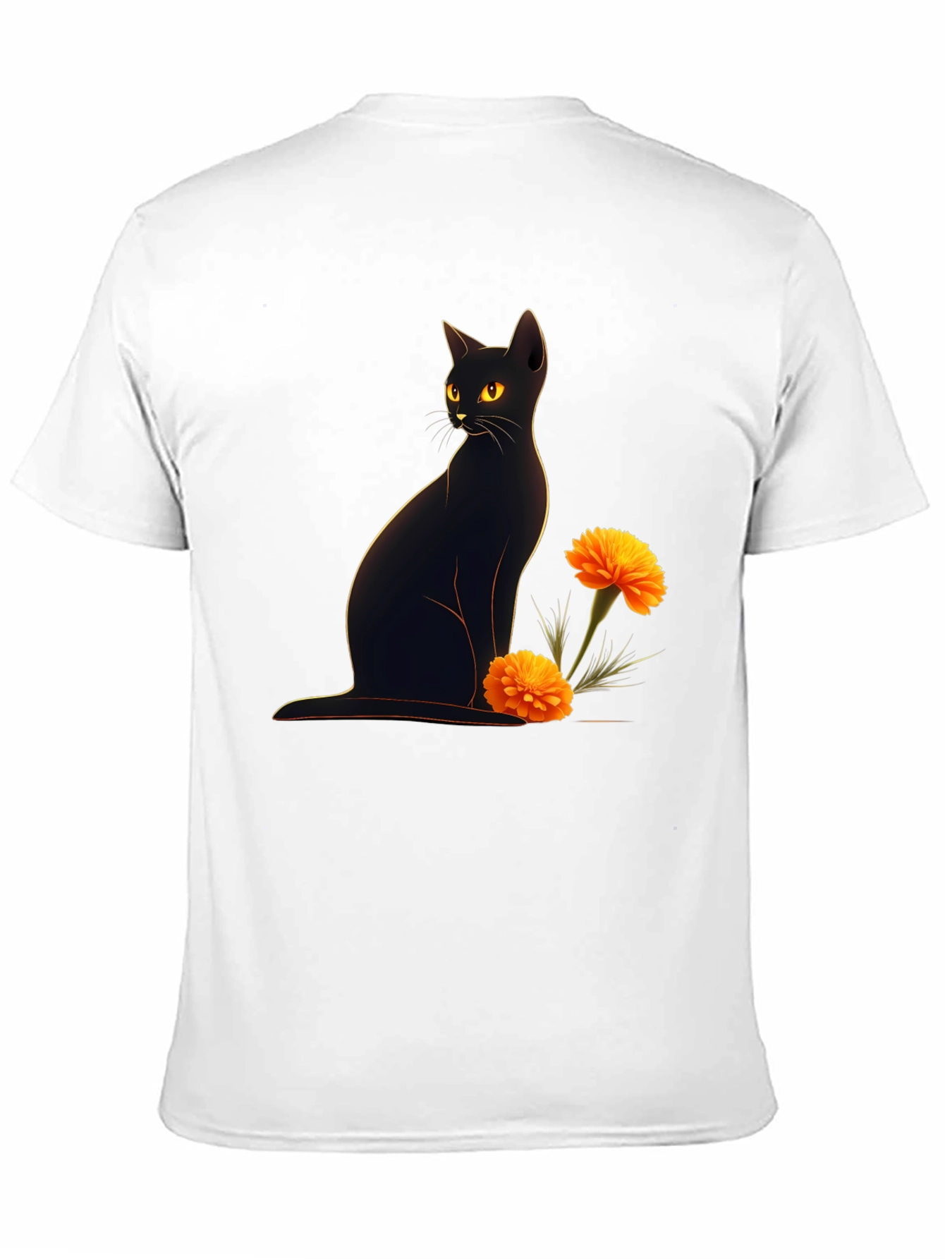 Black Cat & Marigold Graphic Tee