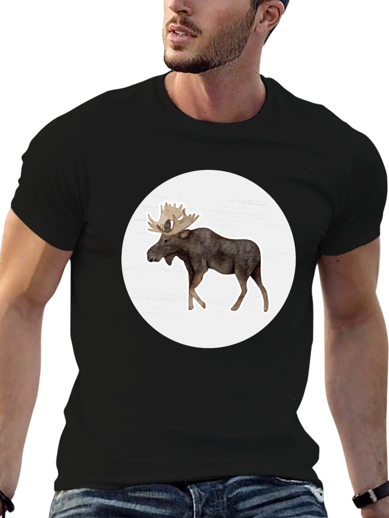 Moose Graphic Tee - Casual Comfort