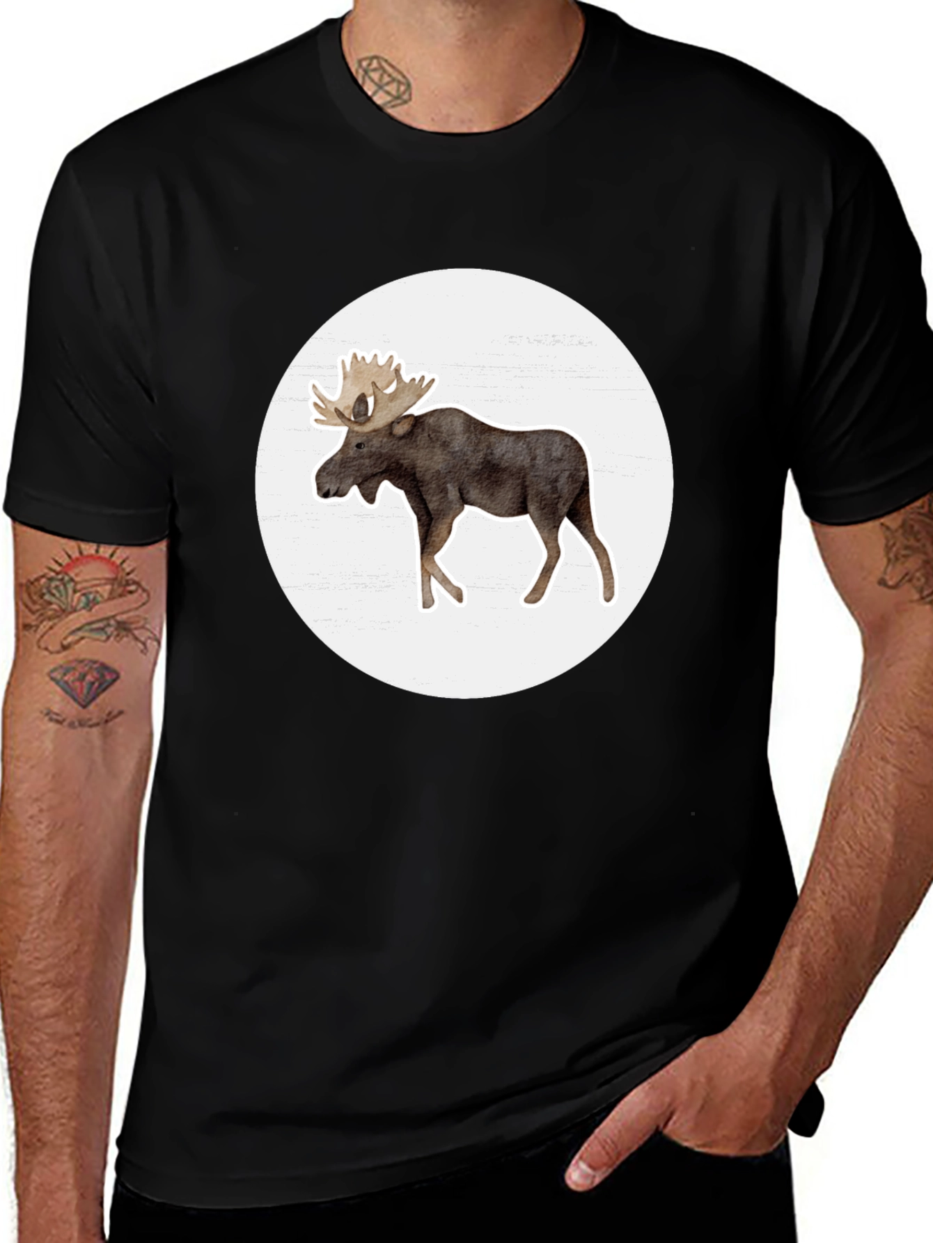 Moose Graphic Tee - Casual Comfort