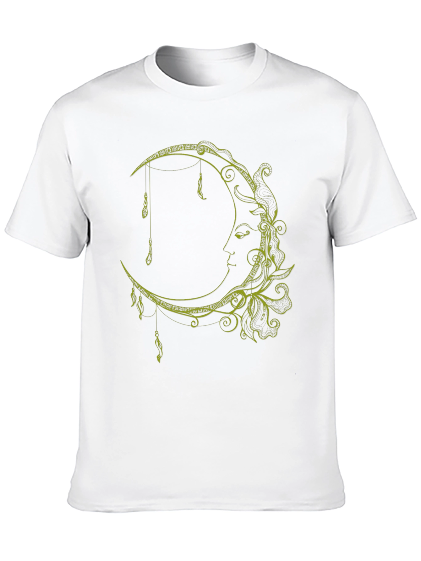 Celestial Moon Graphic T-Shirt - Stylish Black Tee