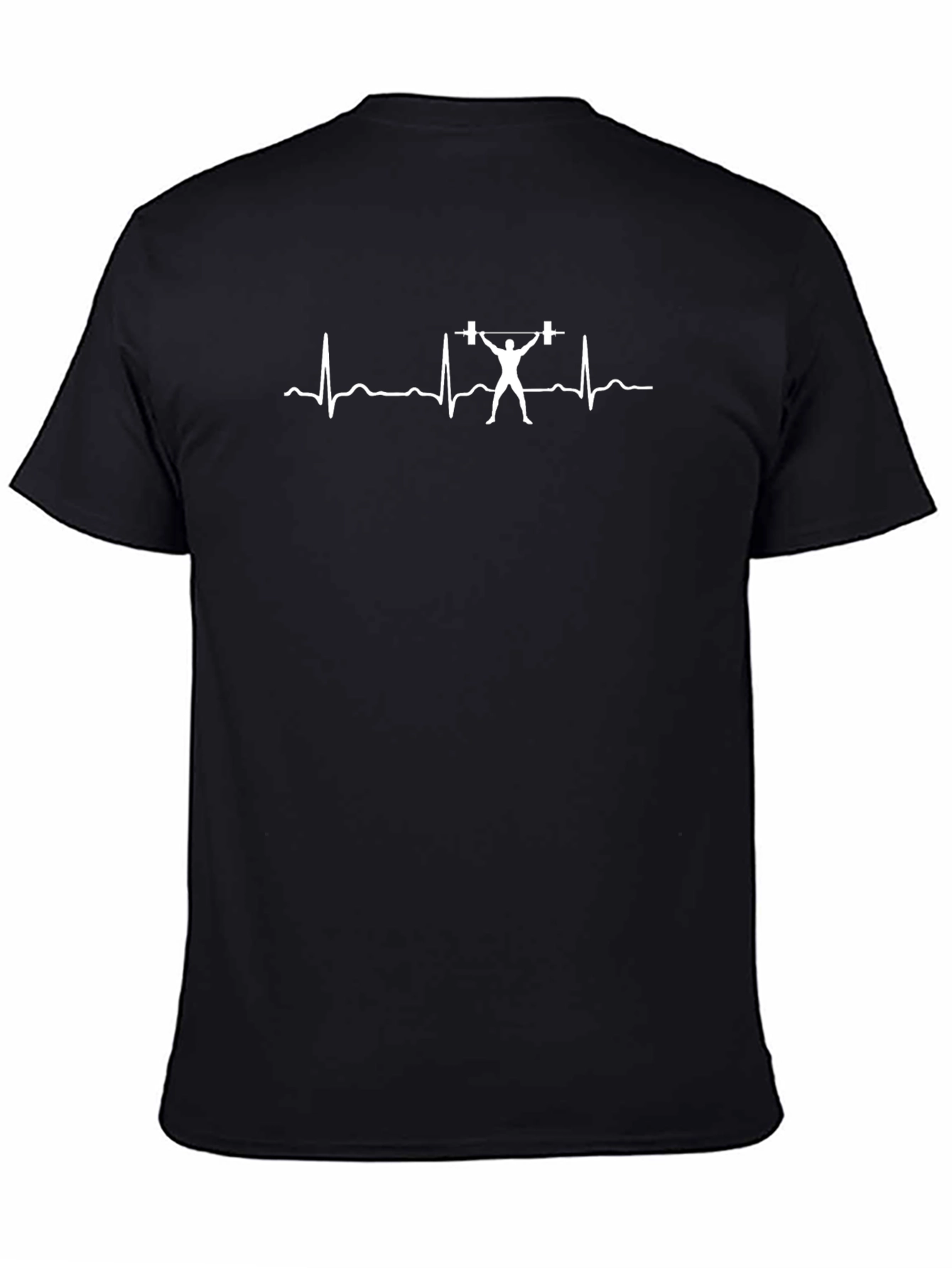 Weightlifting Heartbeat T-Shirt - Black