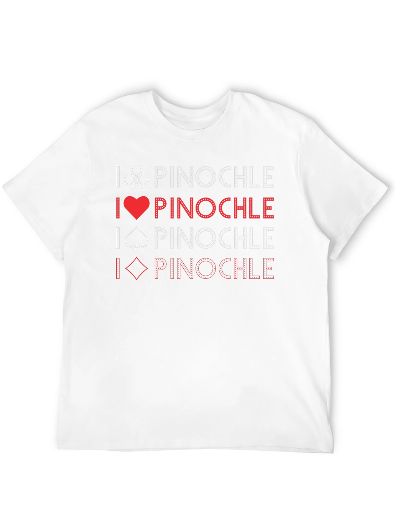 I Love Pinochle T-Shirt: Card Game Enthusiast Apparel