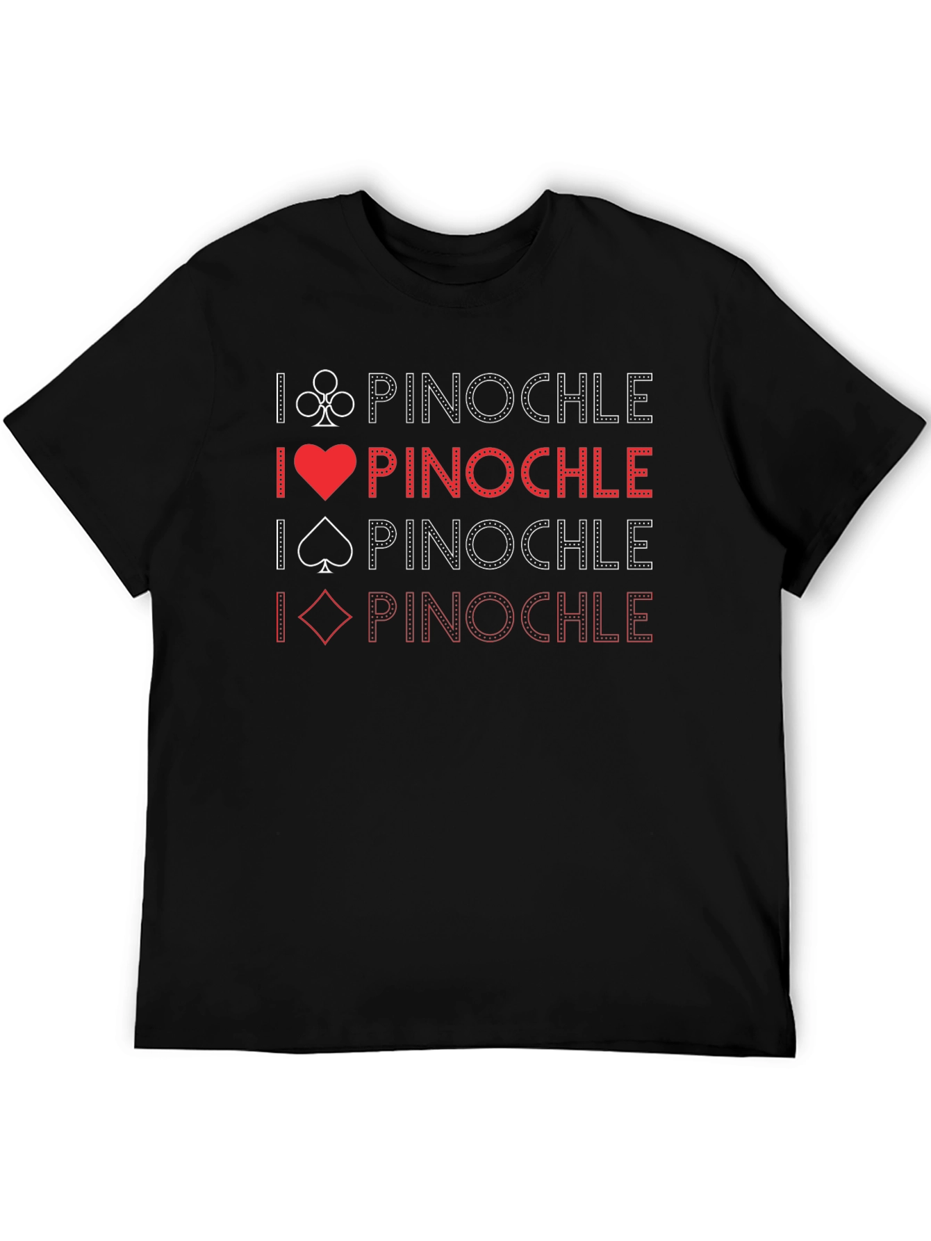 I Love Pinochle T-Shirt: Card Game Enthusiast Apparel