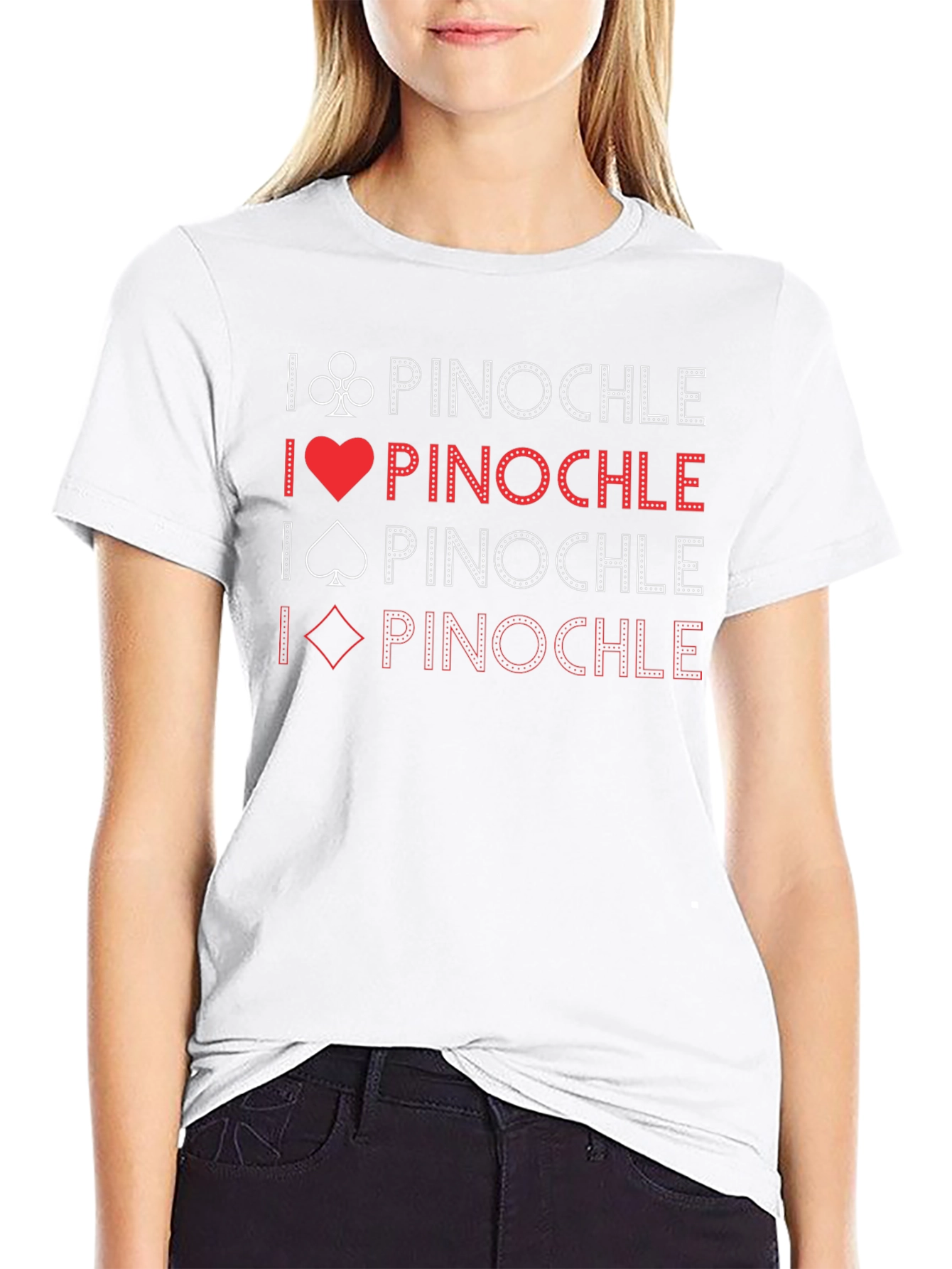 I Love Pinochle T-Shirt: Card Game Enthusiast Apparel