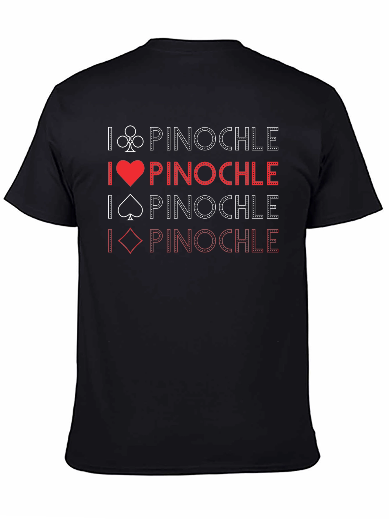 I Love Pinochle T-Shirt: Card Game Enthusiast Apparel