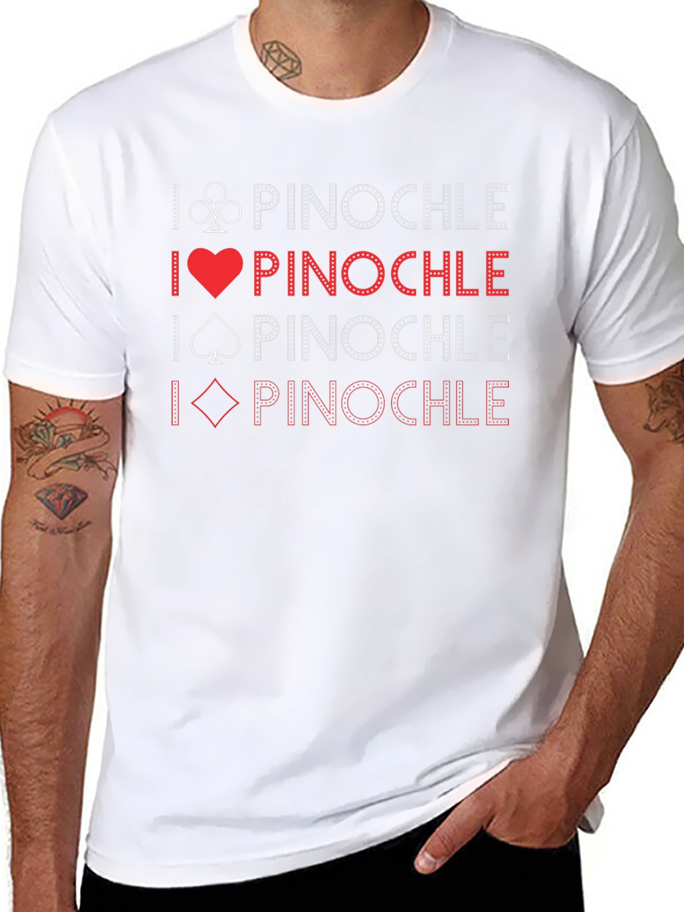 I Love Pinochle T-Shirt: Card Game Enthusiast Apparel