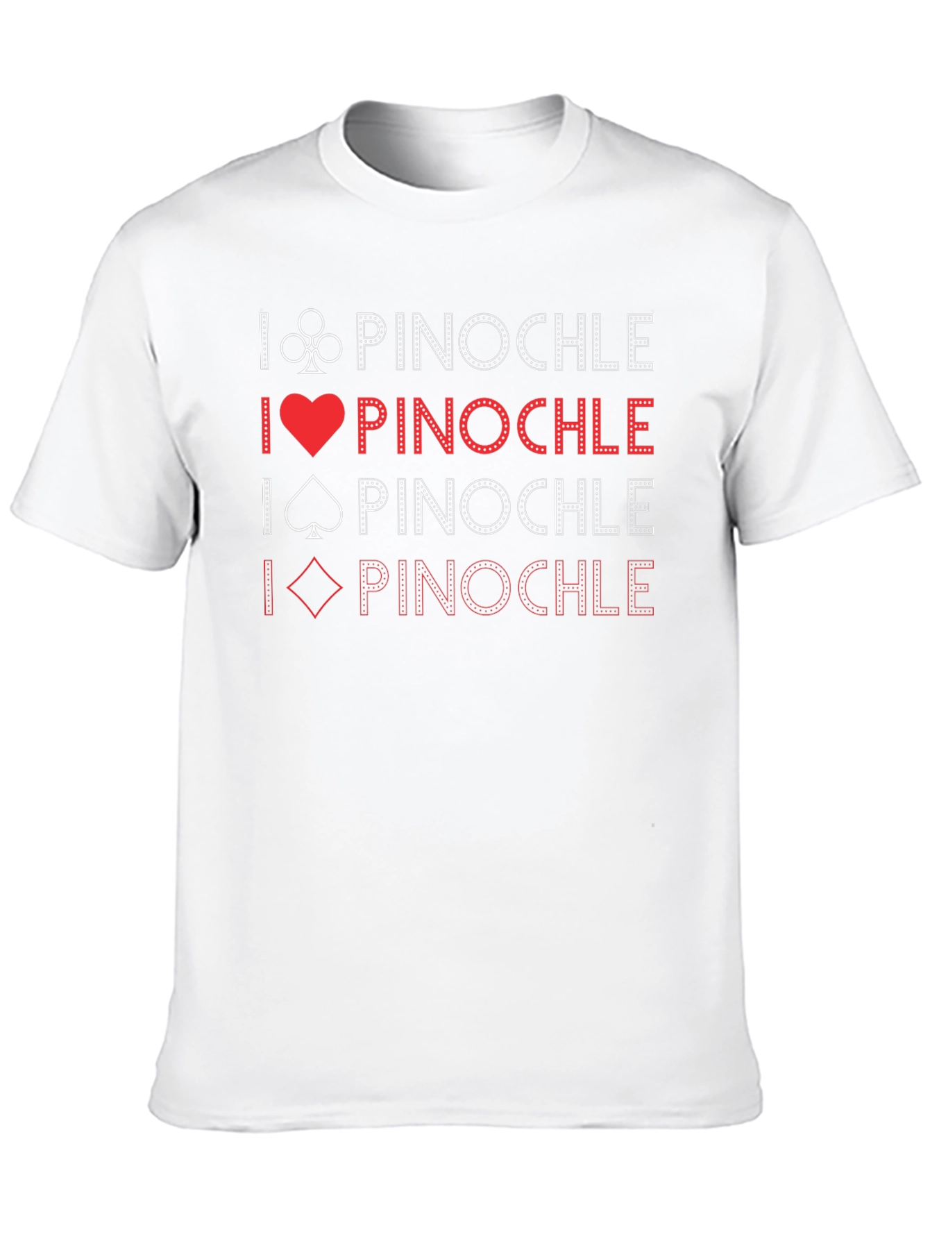 I Love Pinochle T-Shirt: Card Game Enthusiast Apparel