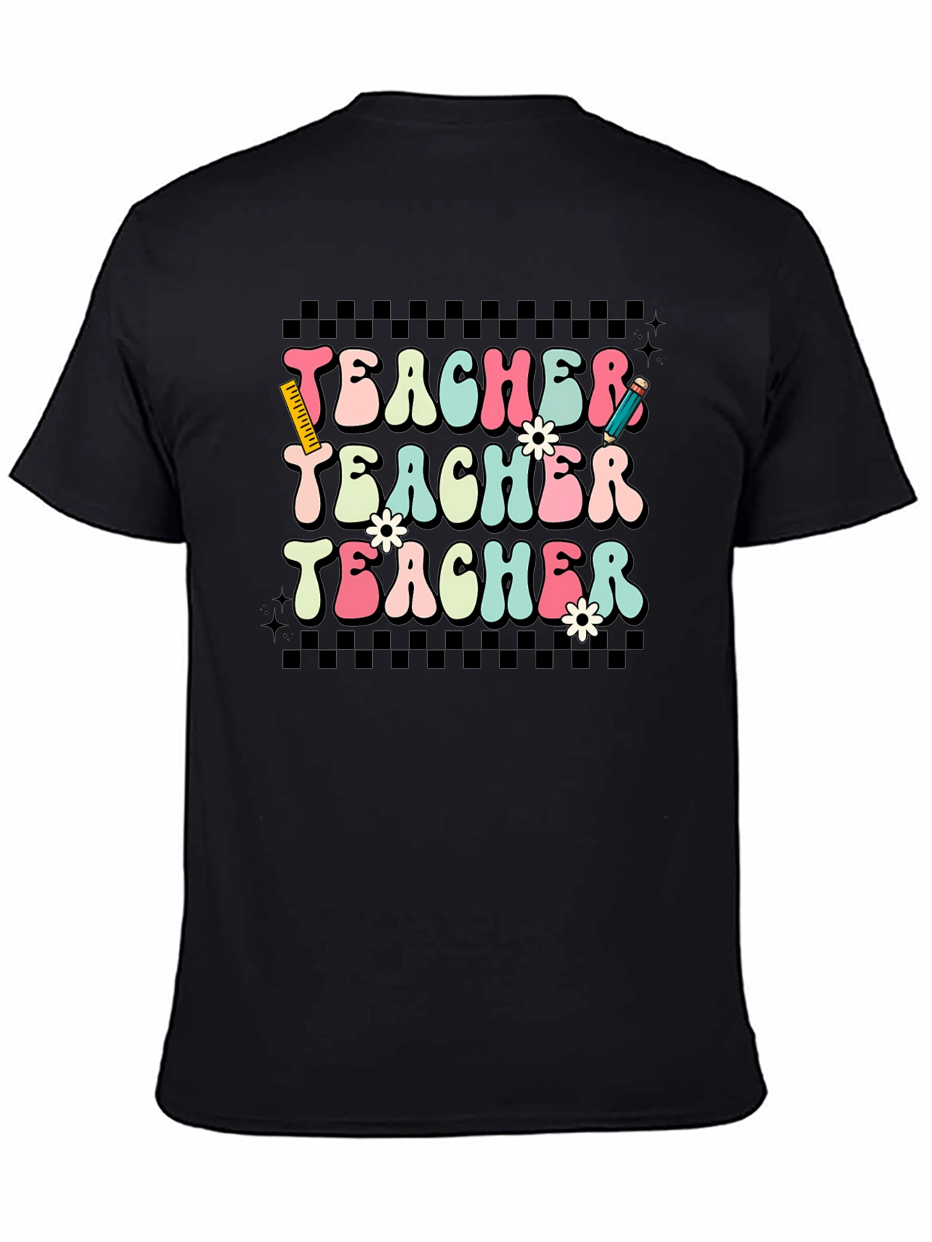 Retro Teacher T-Shirt Floral Teacher Tee