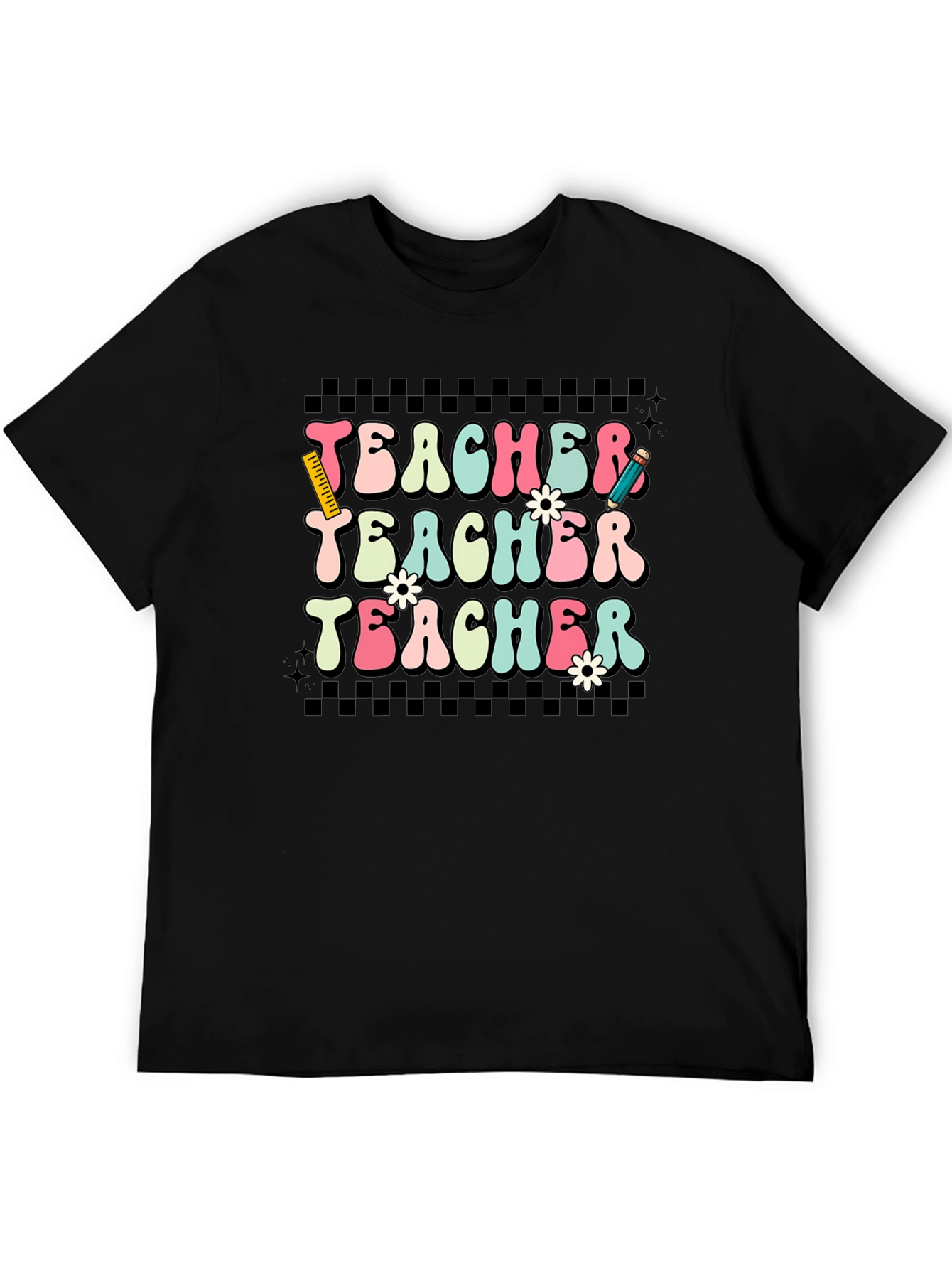 Retro Teacher T-Shirt Floral Teacher Tee